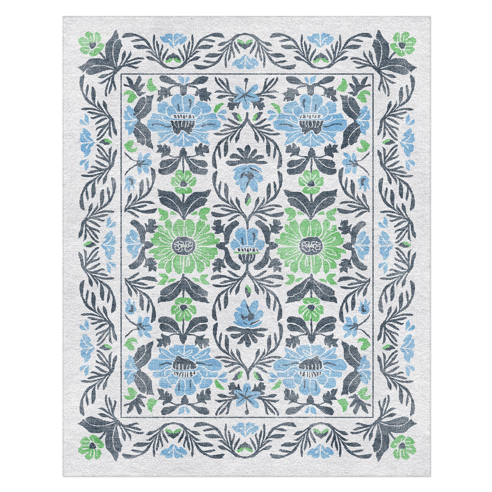 Corriana Blue & Green in 8' x 10' Size