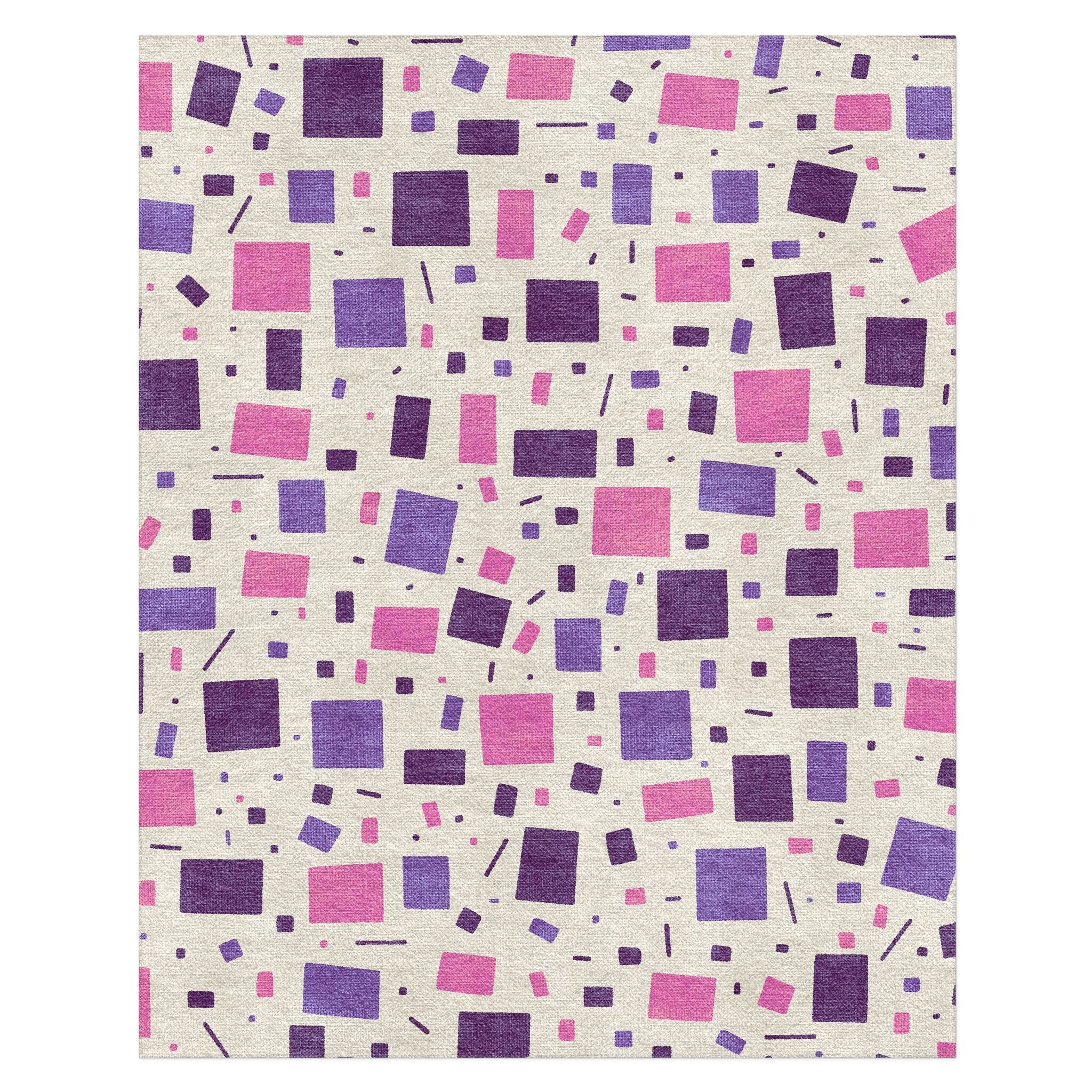 Geometric Confetti Purple in 8' x 10' Size