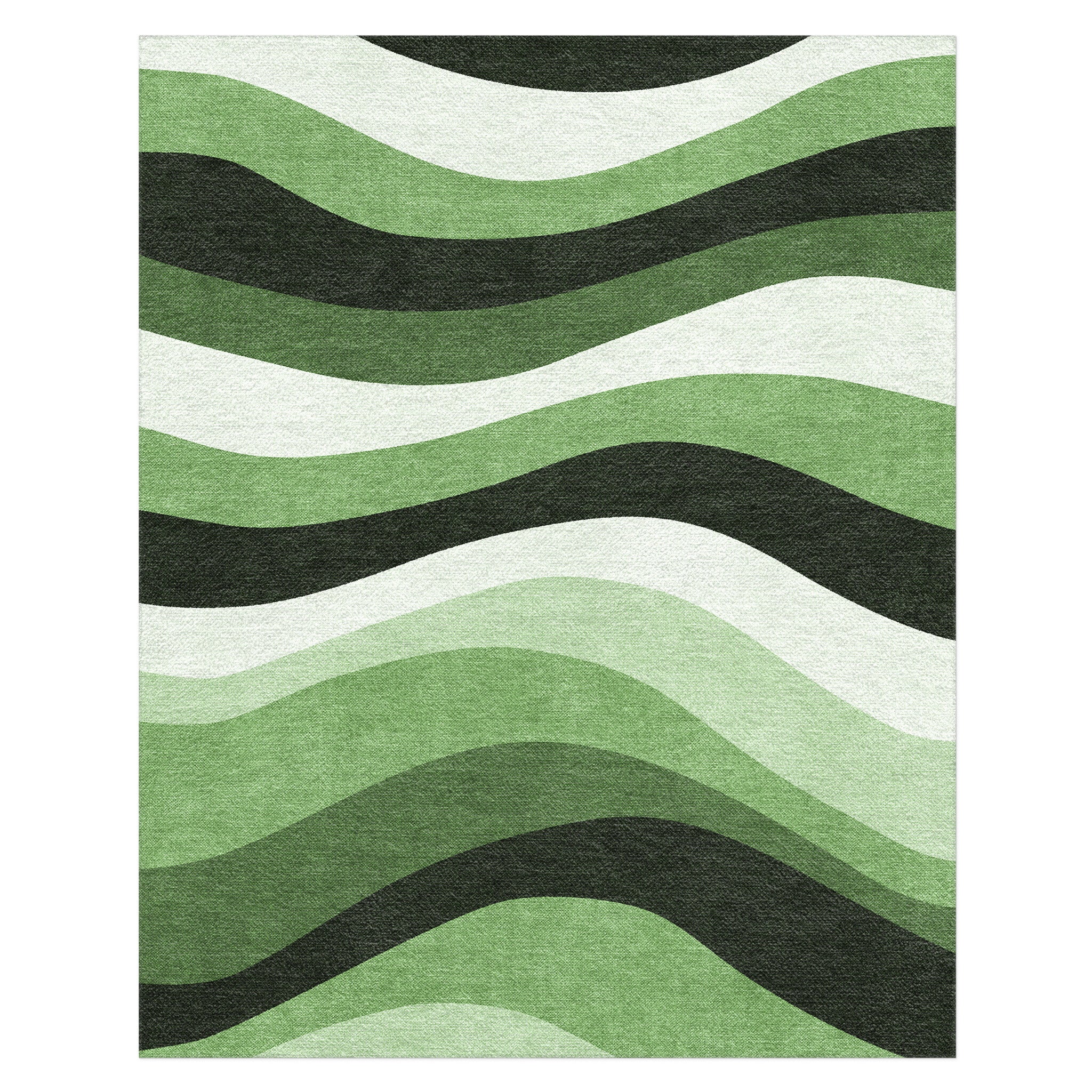 Sinuous Green Monochrome in 10x8ft Size