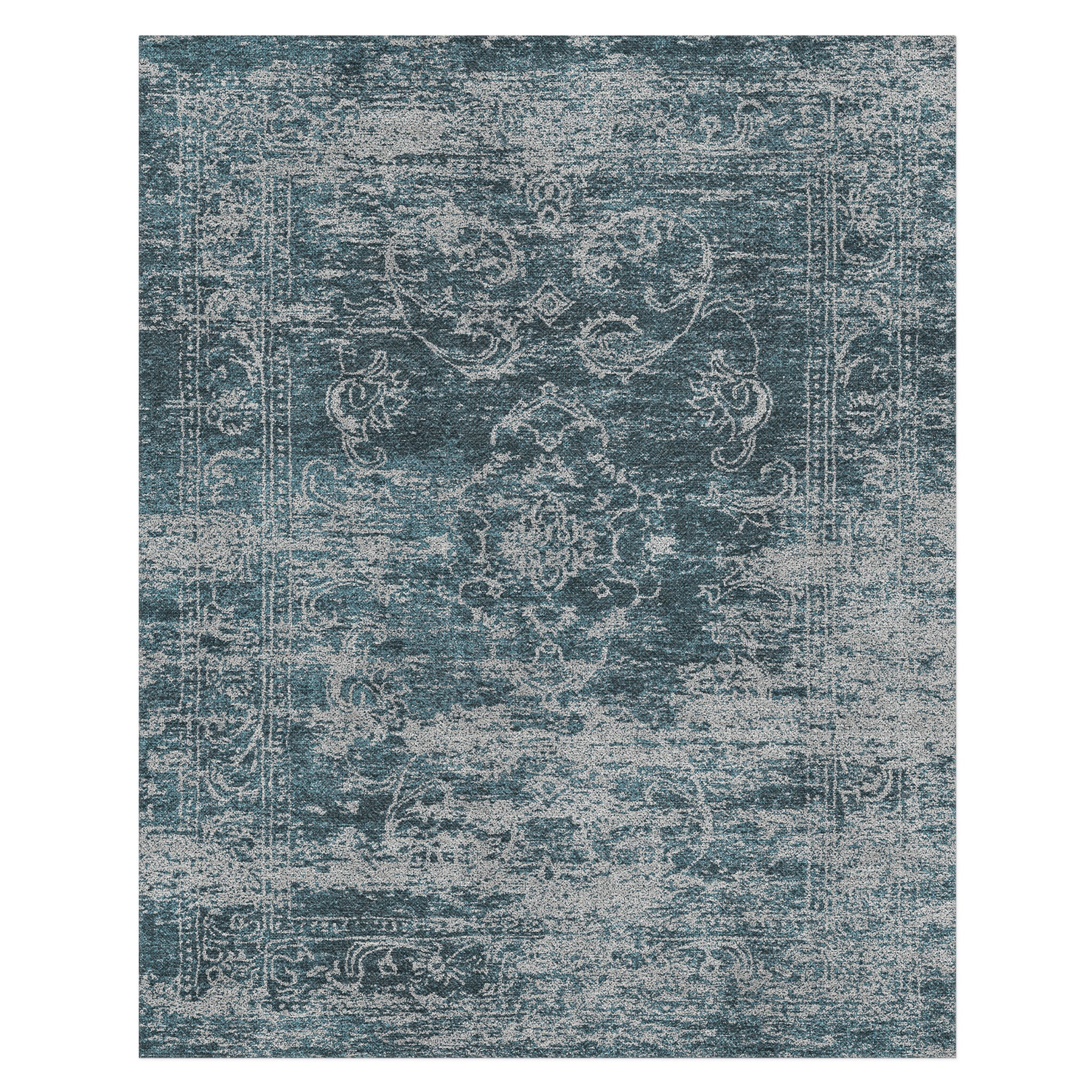 Bennett Teal & Grey in 8' x 10' Size