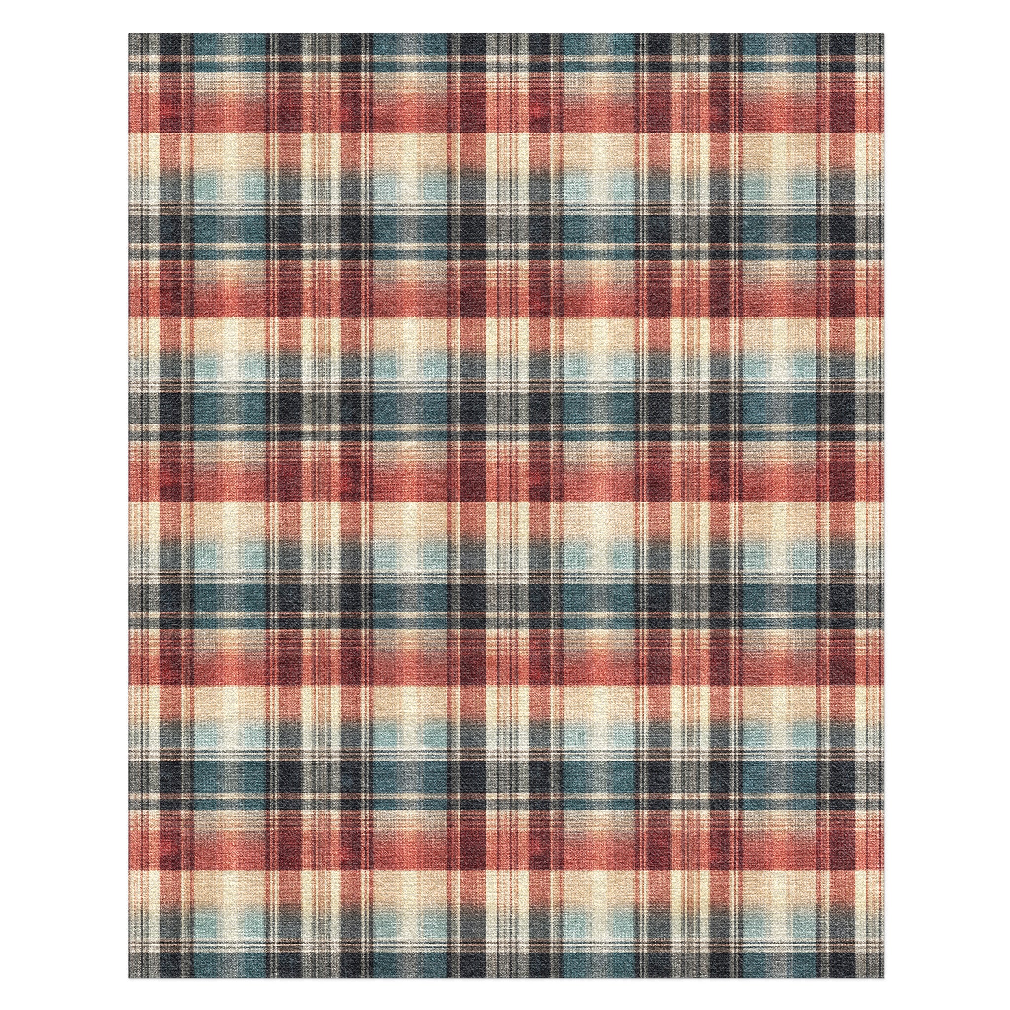 Monaghan Plaid Blue & Red in 10x8ft Size