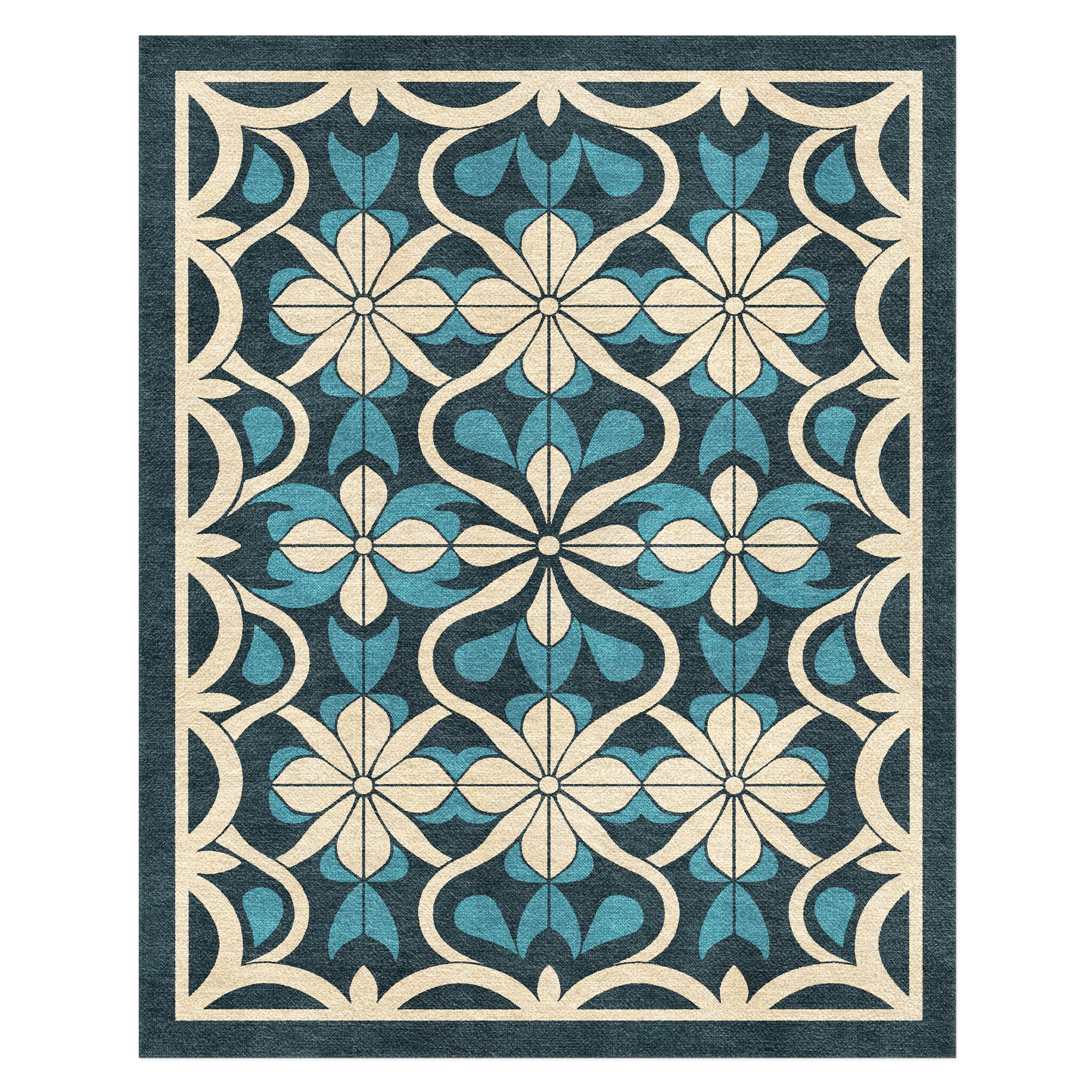 Mattheo Blue & Ivory in 10x8ft Size