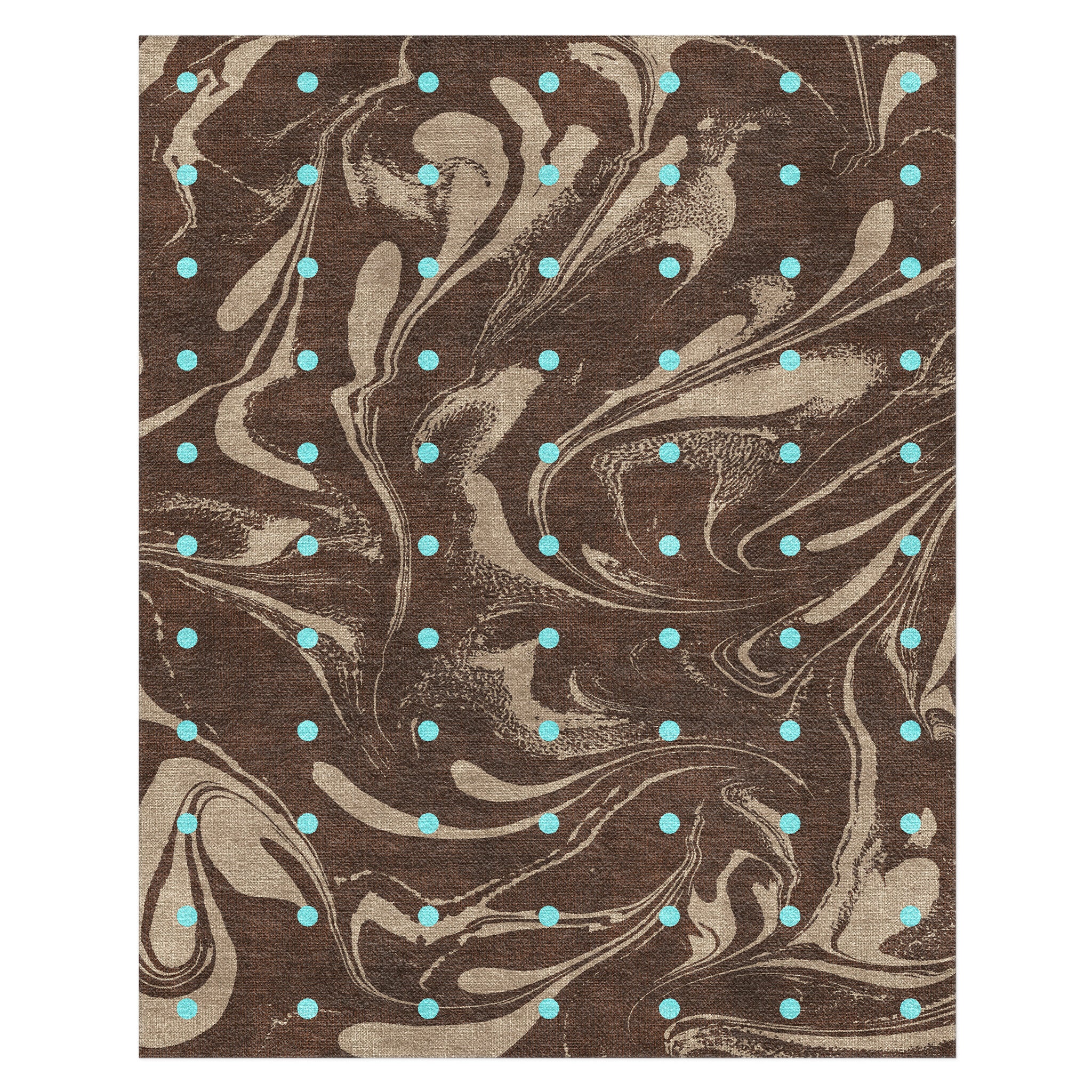 Acid Burn Brown & Carolina Blue in 8' x 10' Size