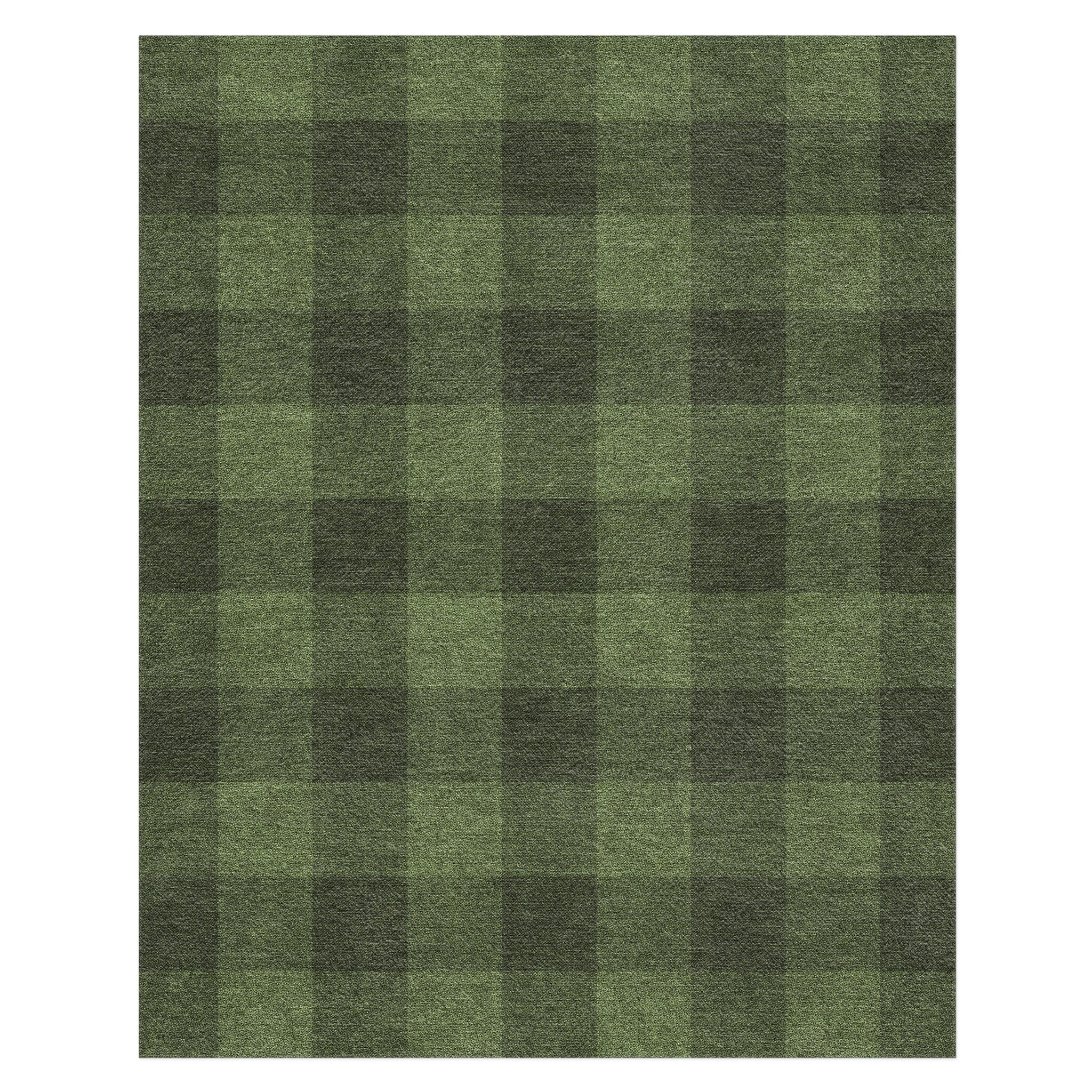 Buffalo Plaid Dark Olive in 8' x 10' Size