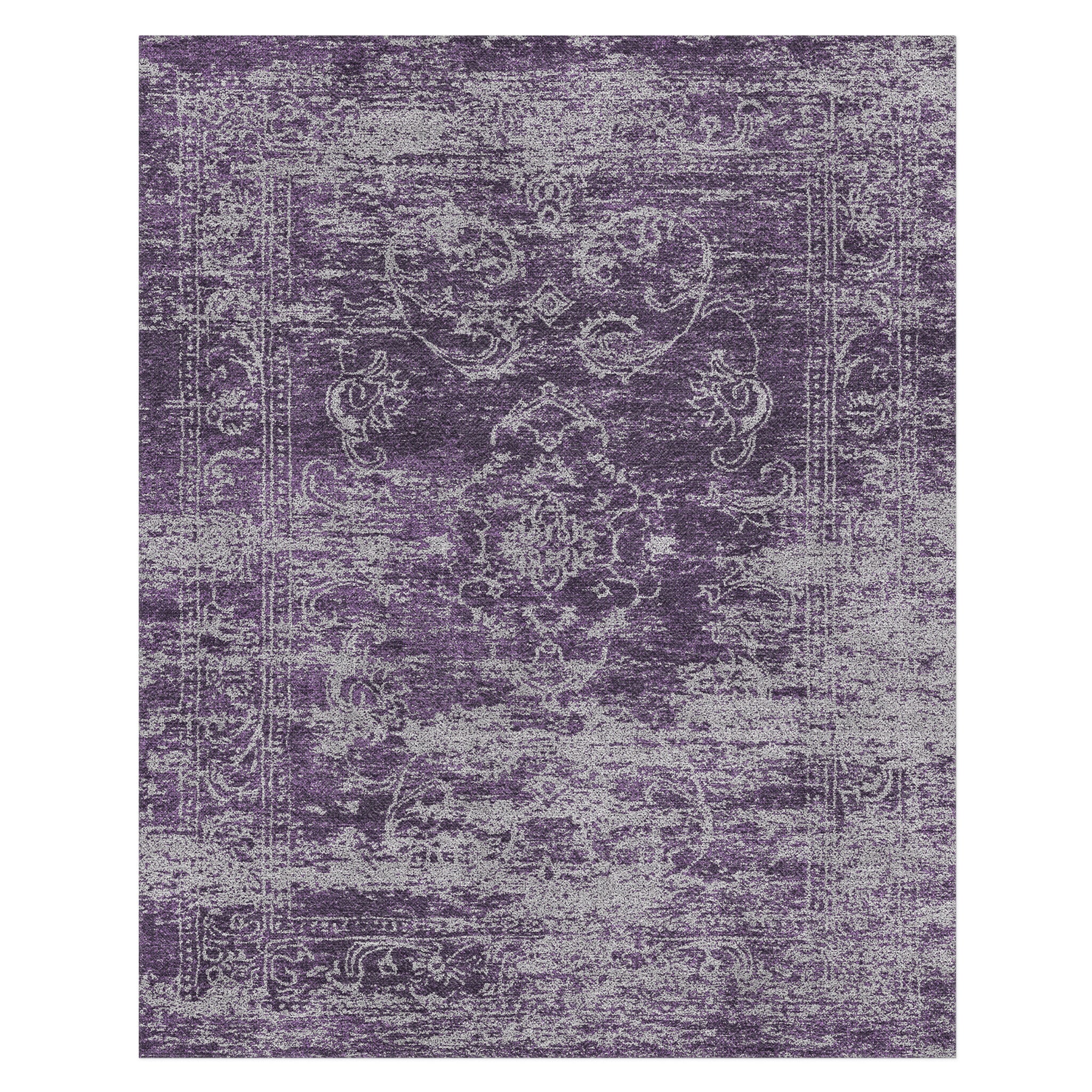 Bennett Purple & Grey in 8' x 10' Size