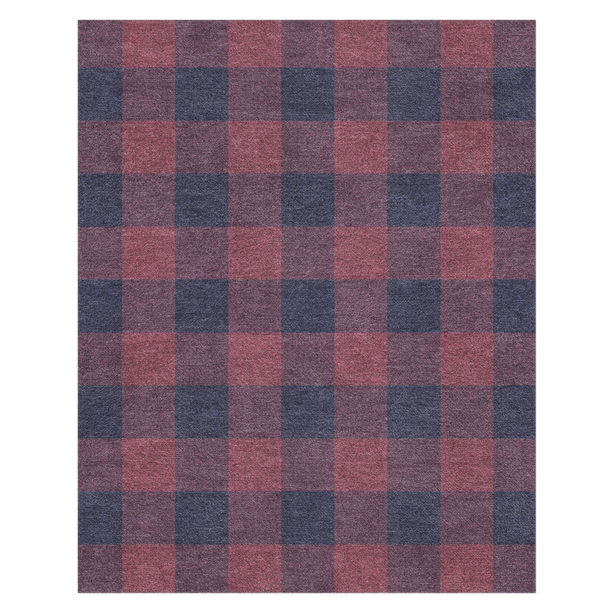 Buffalo Plaid Maroon & Navy in 8' x 10' Size