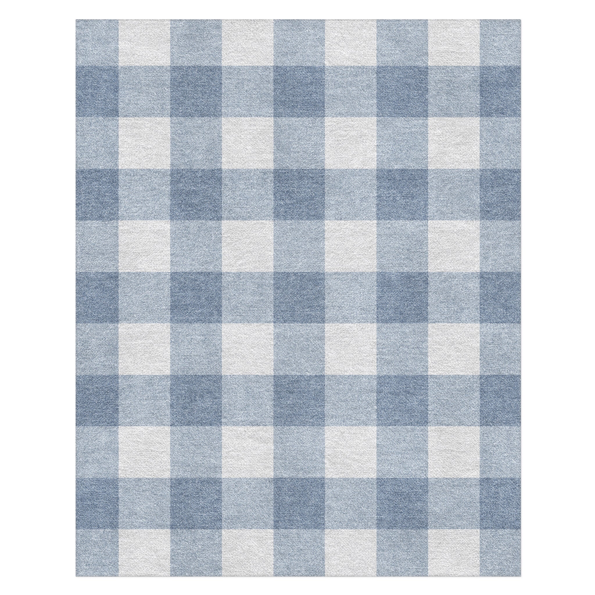 Buffalo Plaid Steel Blue in 8' x 10' Size