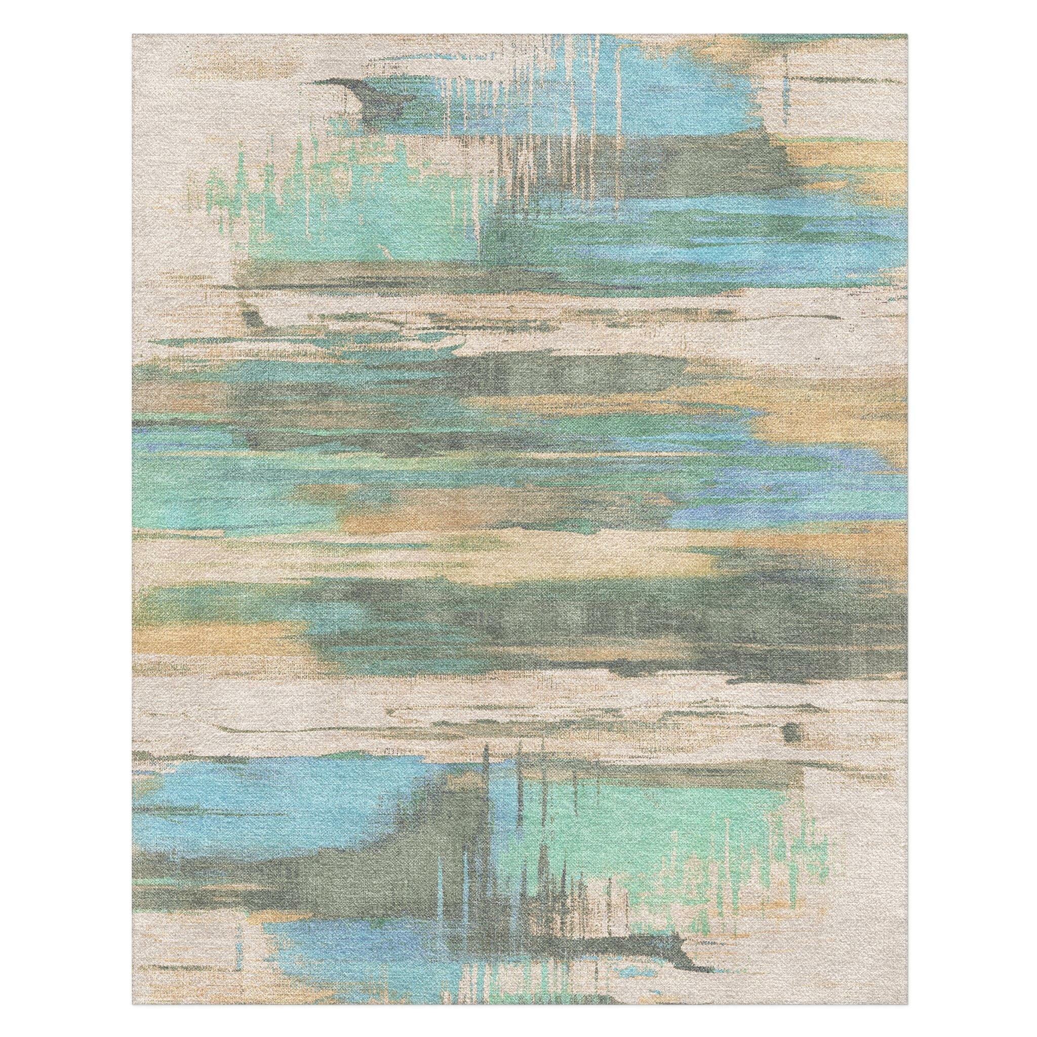 Jörgan Teal & Taupe in 8' x 10' Size