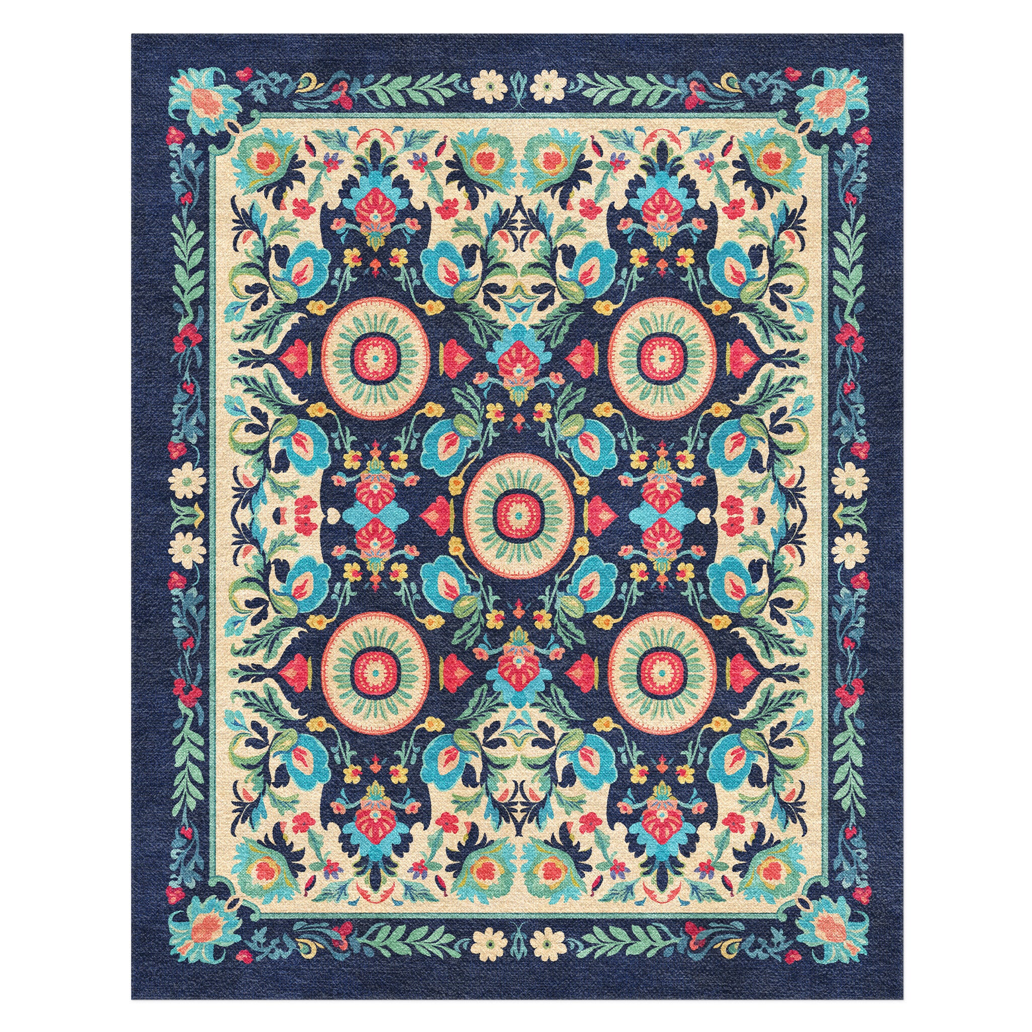 Nellie Blue Multicolor in 10x8ft Size