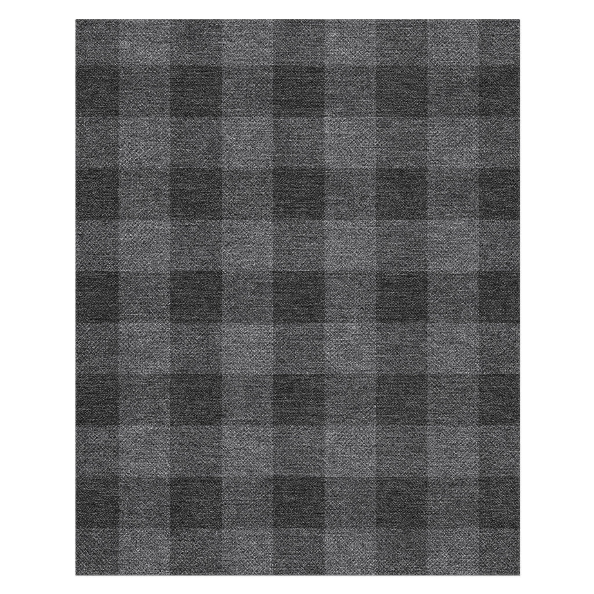 Buffalo Plaid Charcoal Black in 8' x 10' Size