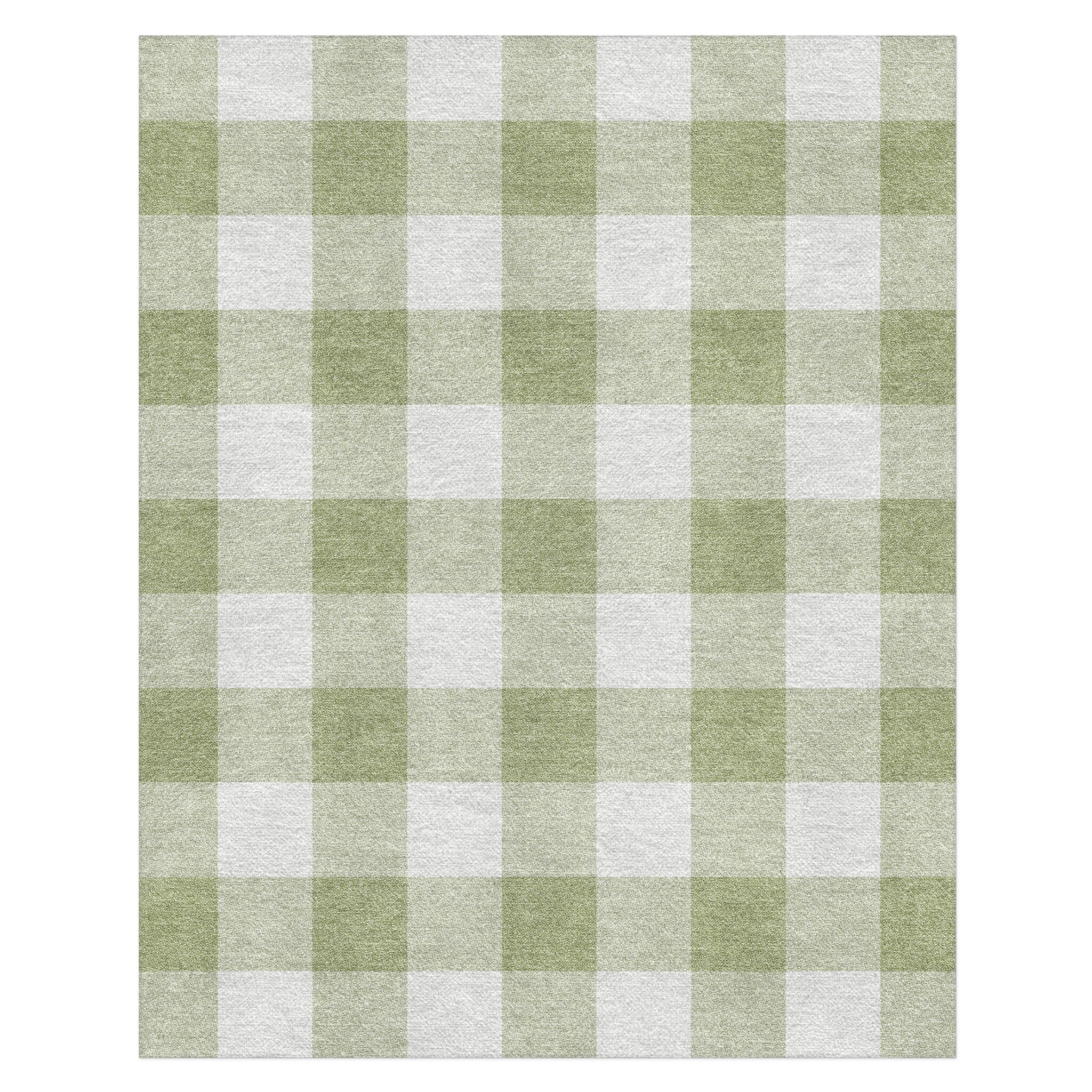 Buffalo Plaid Light Sage in 8' x 10' Size