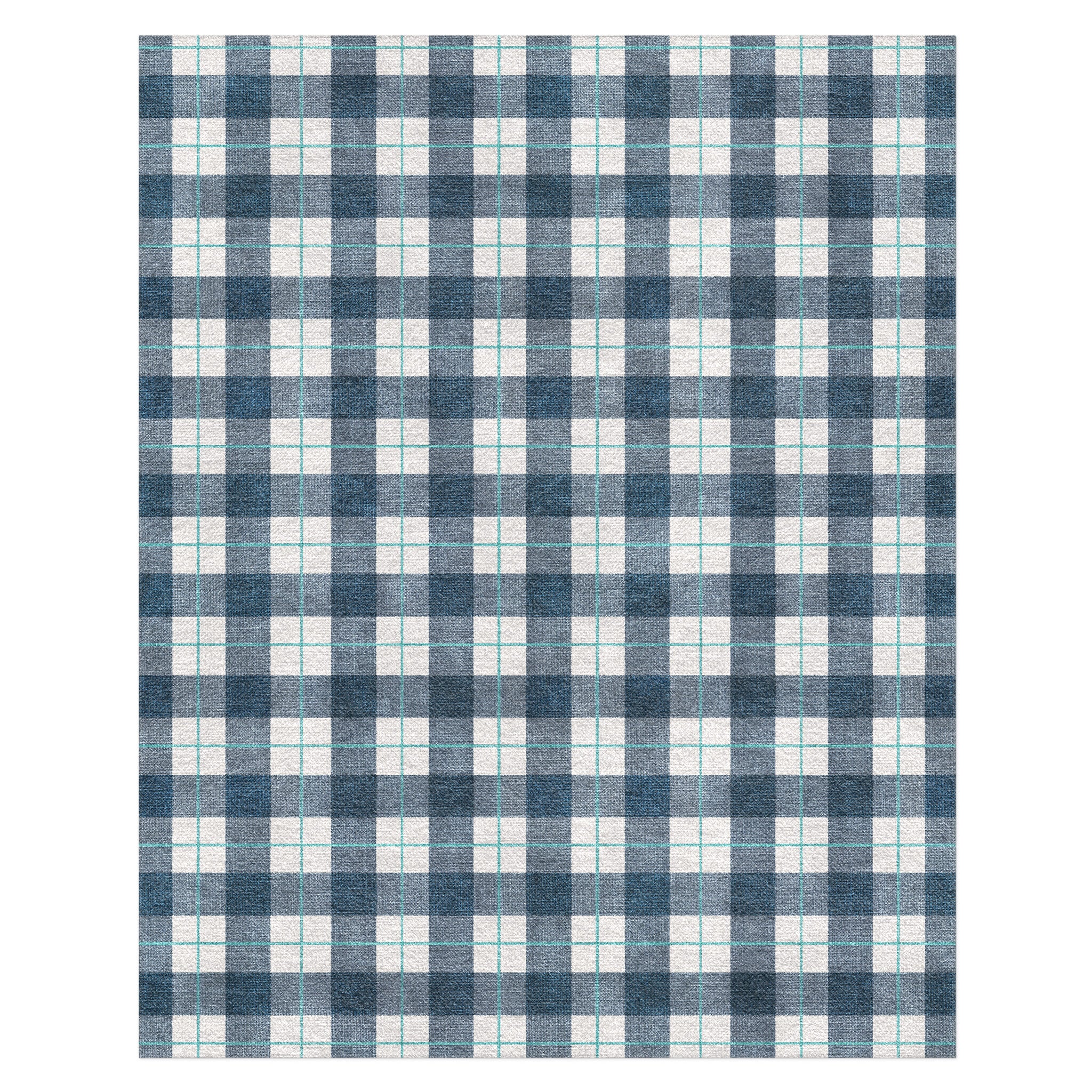 Wallace Plaid Blue & Teal in 10x8ft Size