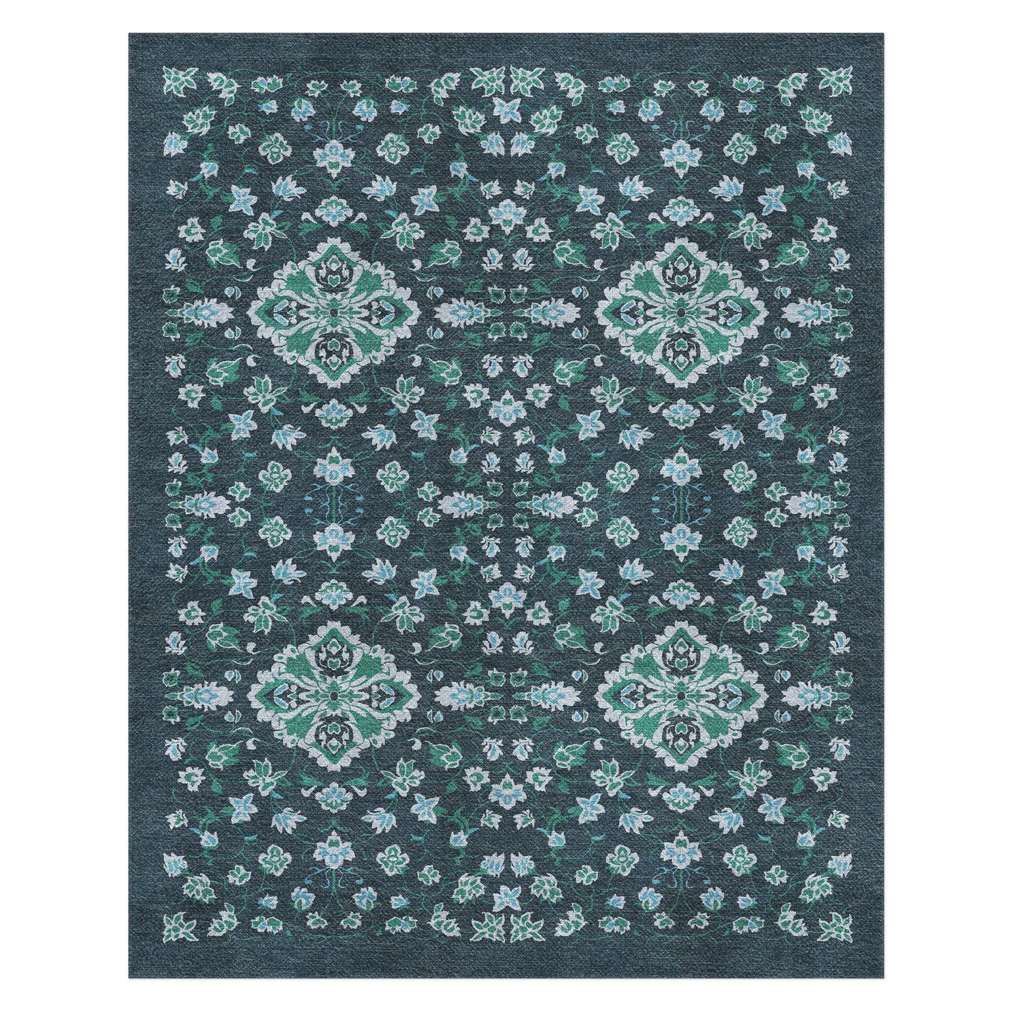 Fenwick Navy & Green in 8' x 10' Size