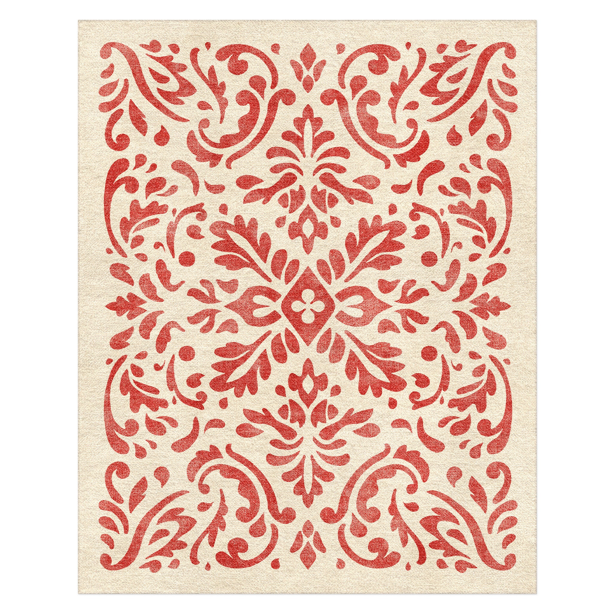 Floranna Ivory & Red in 8' x 10' Size