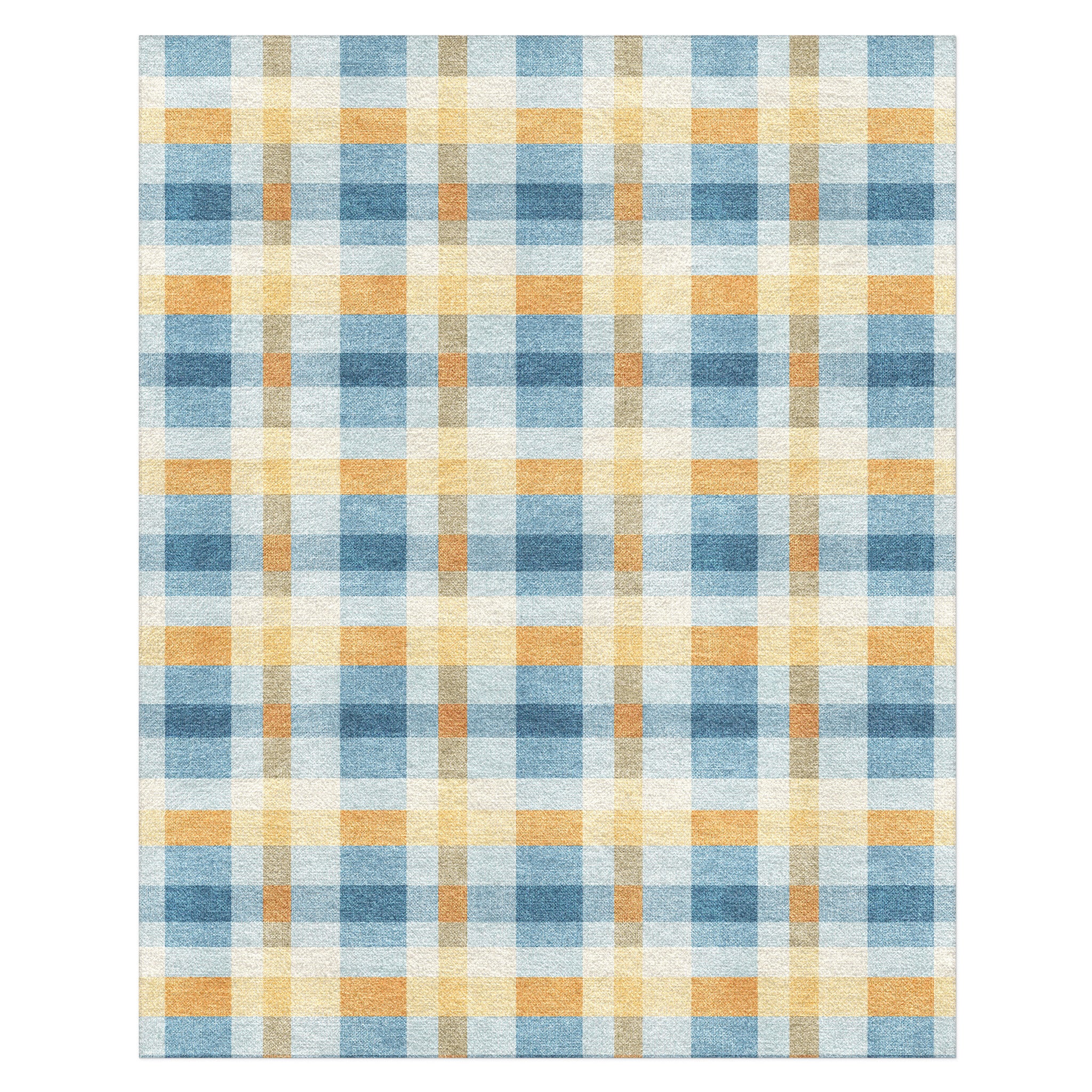 Monroe Plaid Blue & Yellow in 10x8ft Size