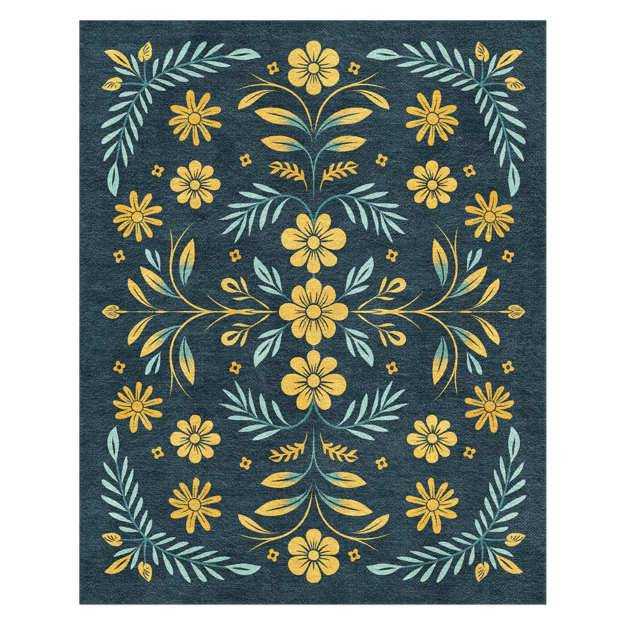 Isabella Navy & Gold in 10x8ft Size