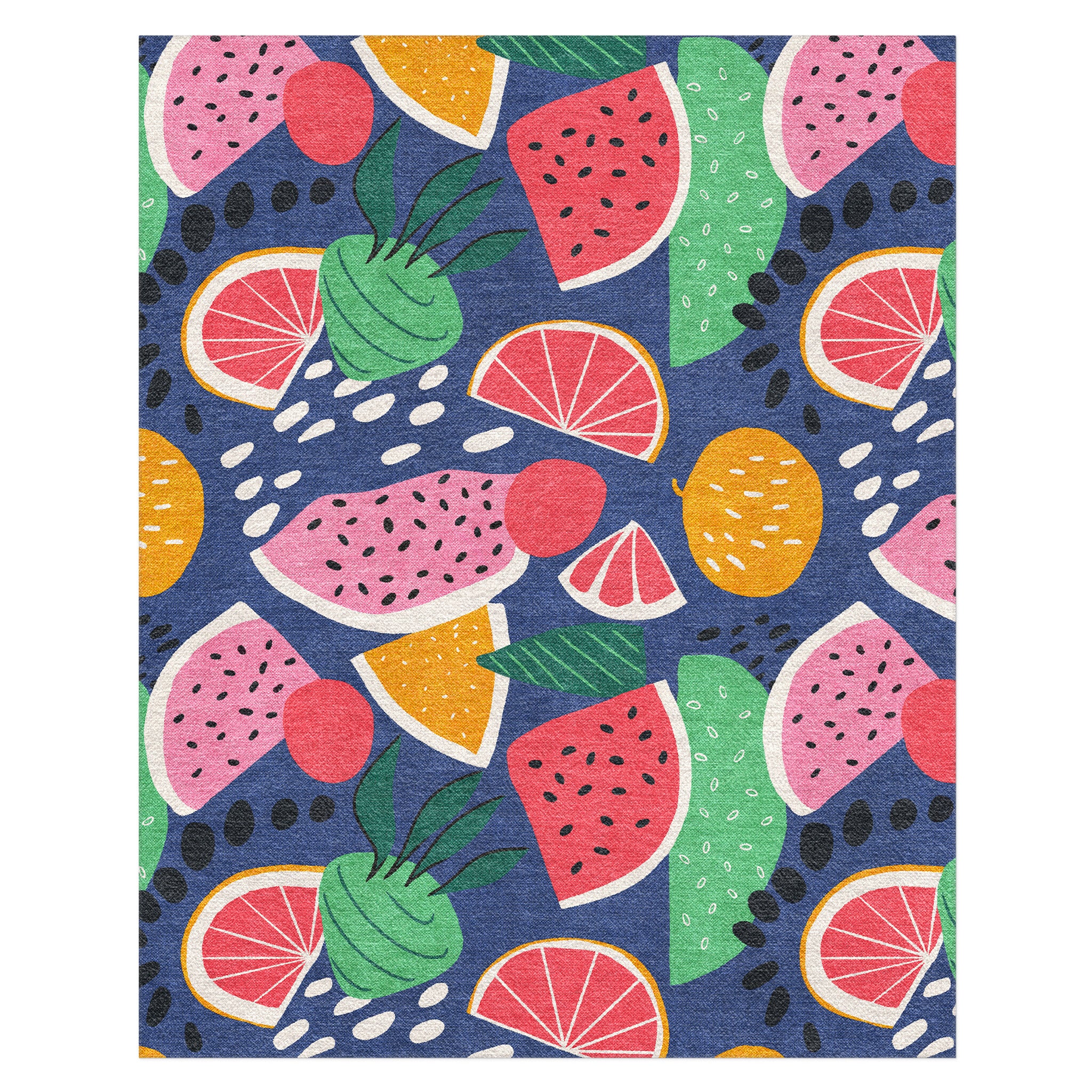 Summer Melon Navy Multicolor in 10x8ft Size