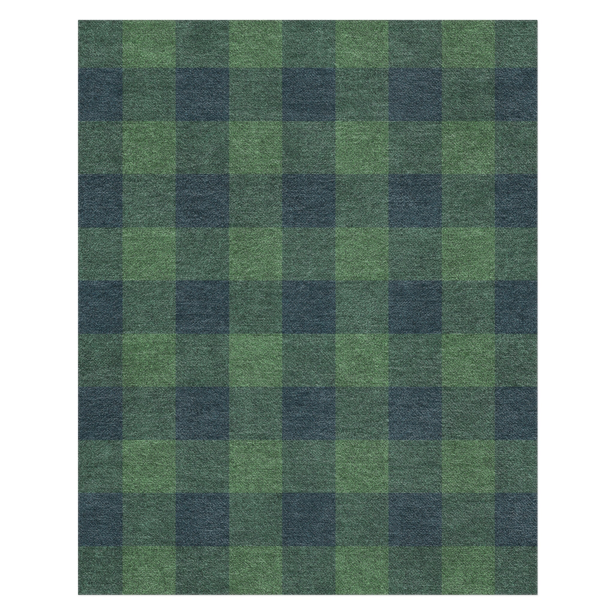 Buffalo Plaid Green & Navy in 8' x 10' Size