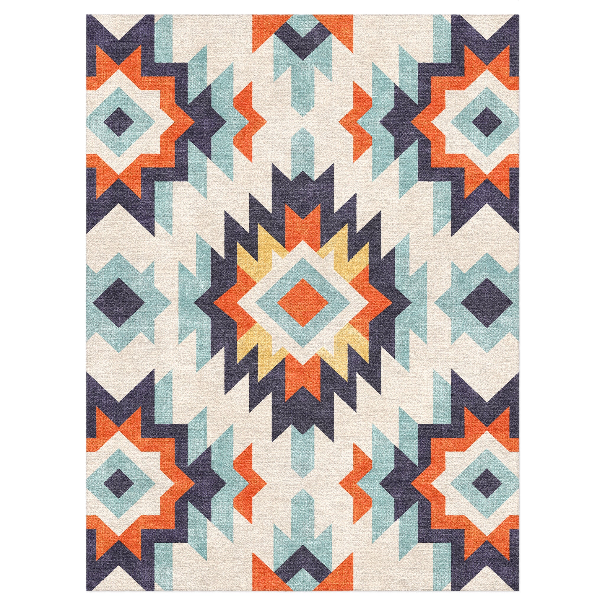 Dakota Blue & Orange in 9' x 12' Size