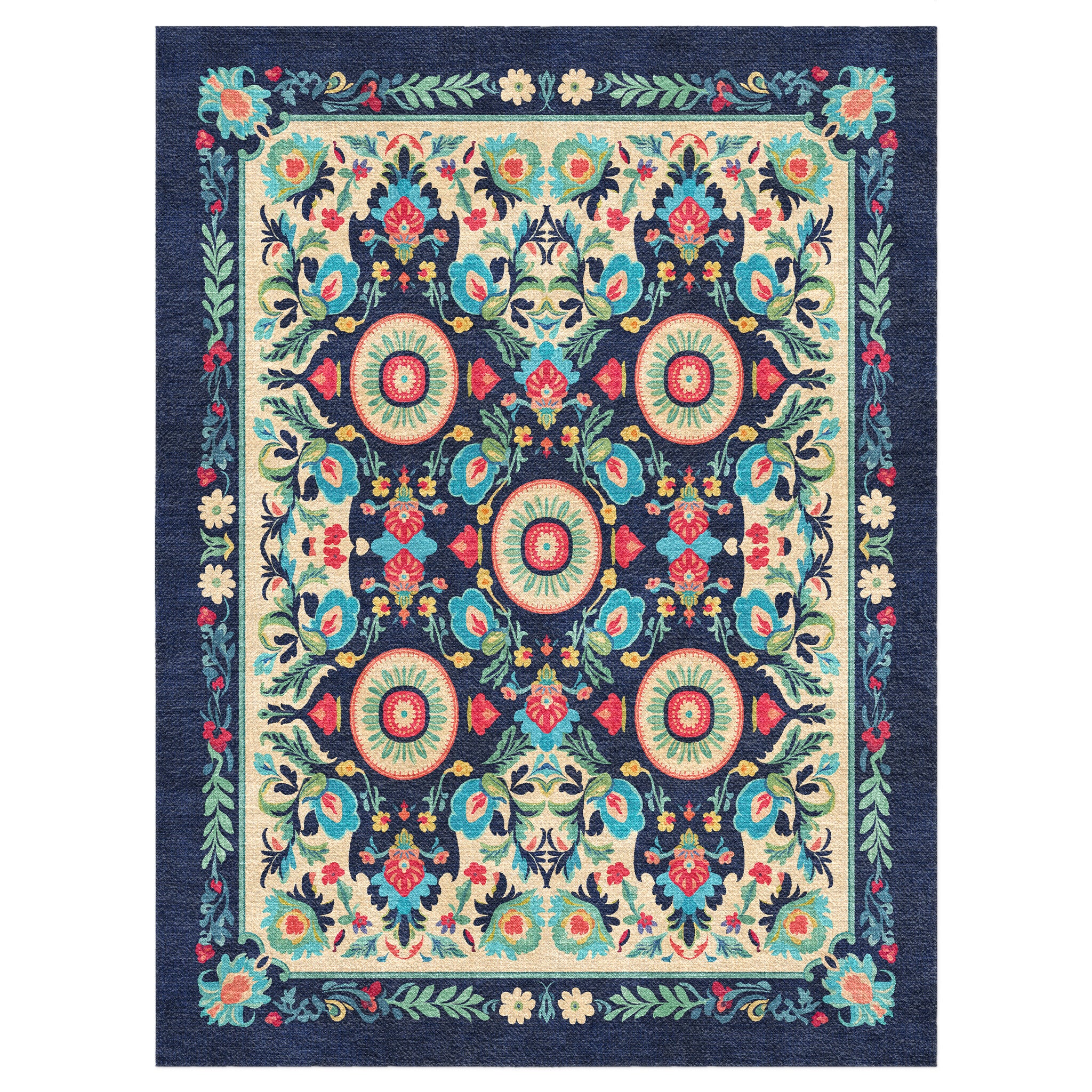 Nellie Blue Multicolor in 12x9ft Size