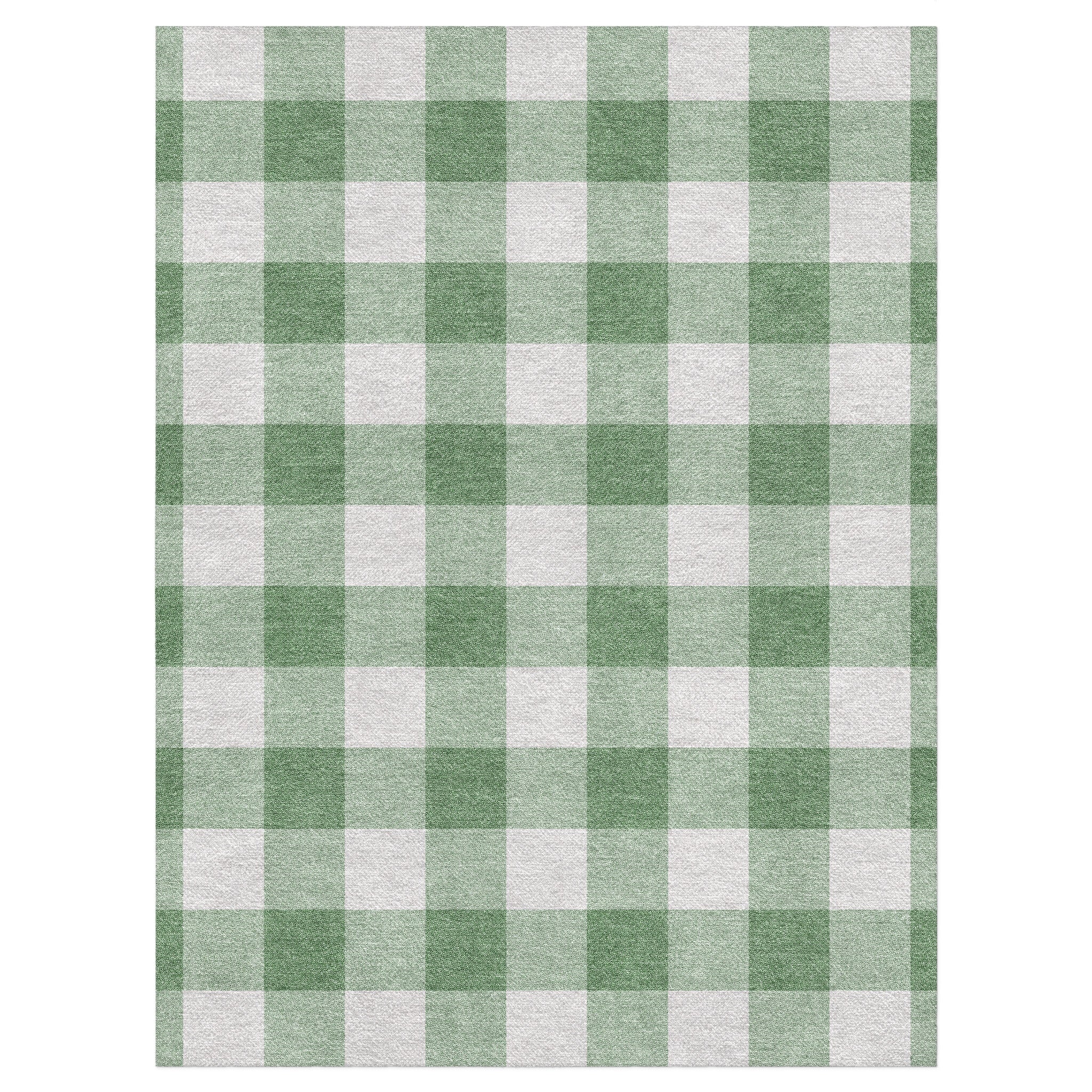 Buffalo Plaid Kelly Green in 9' x 12' Size