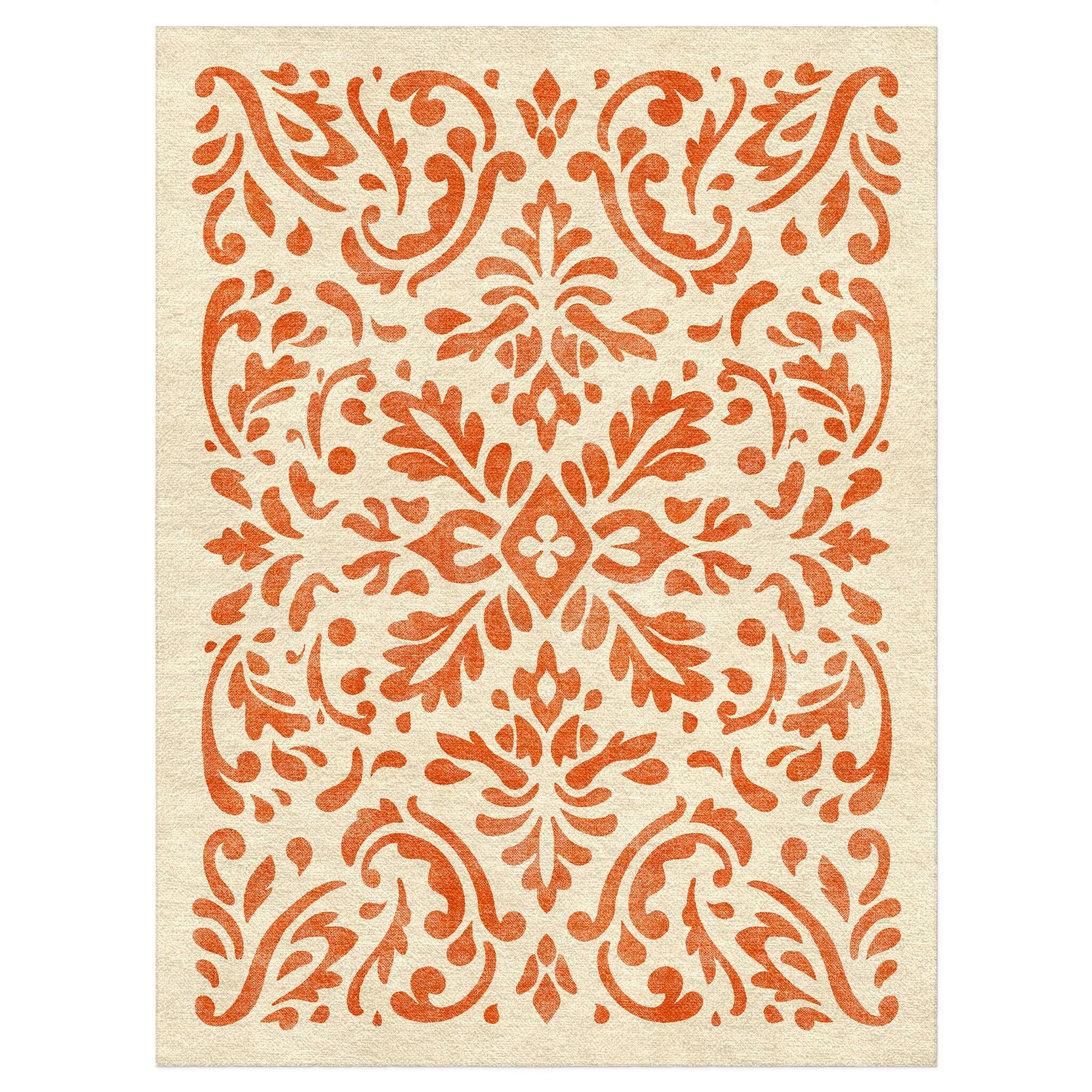 Floranna Ivory & Orange in 9' x 12' Size