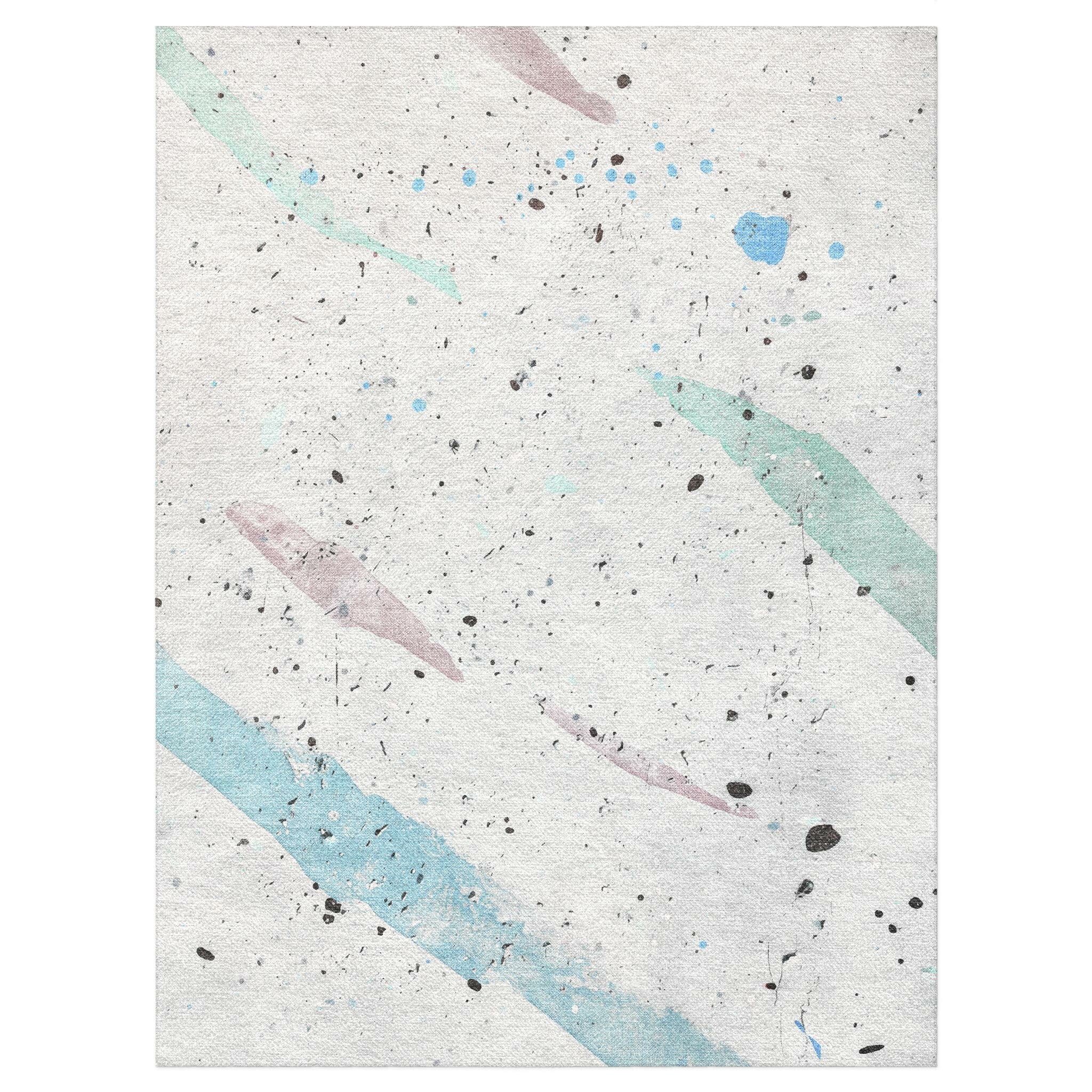 Stephanie Ivory Cool Splatter in 9' x 12' Size