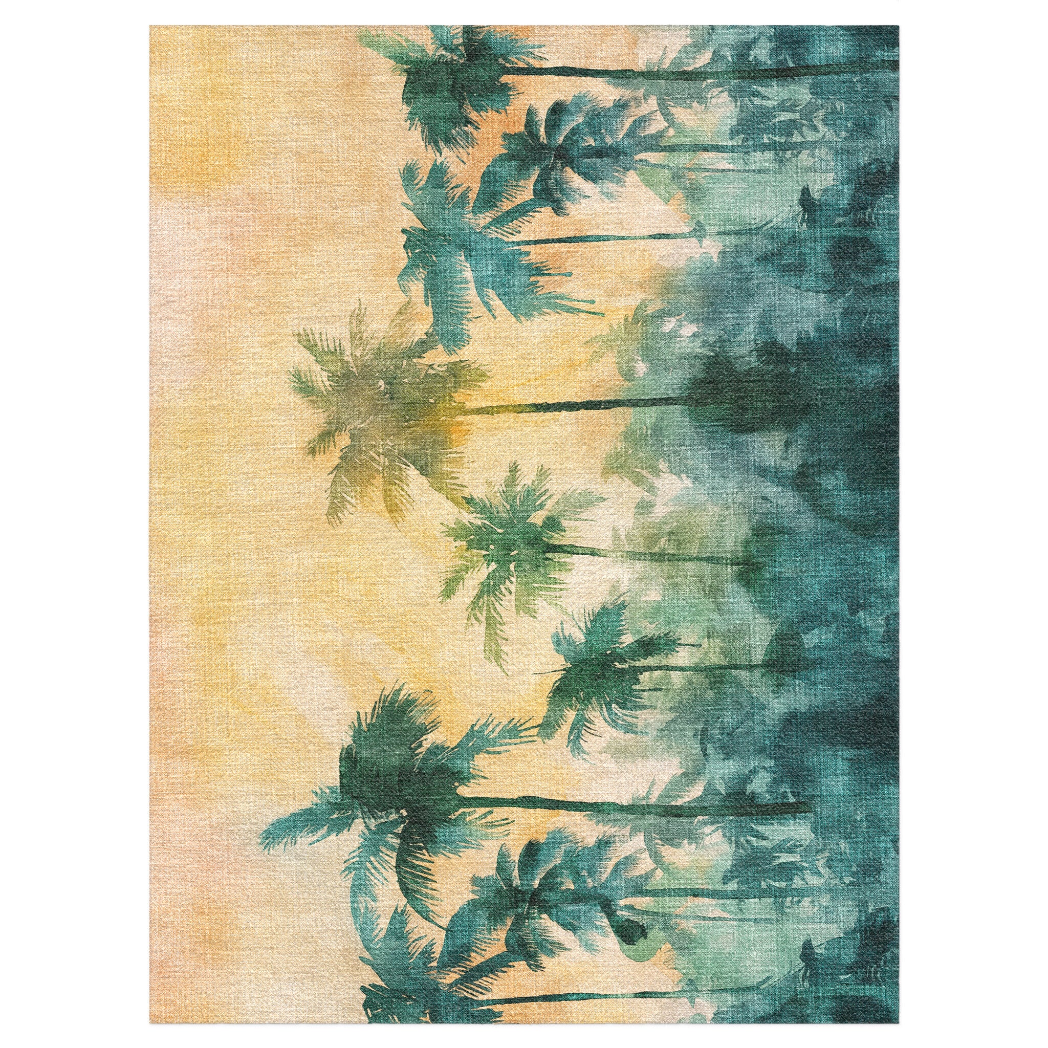 Sunset Palms Green & Orange in 12x9ft Size