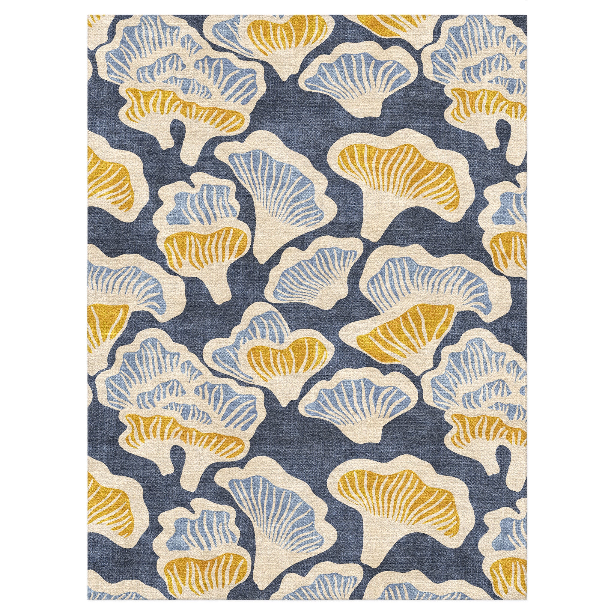 Oyster Mushrooms Blue & Gold in 12x9ft Size