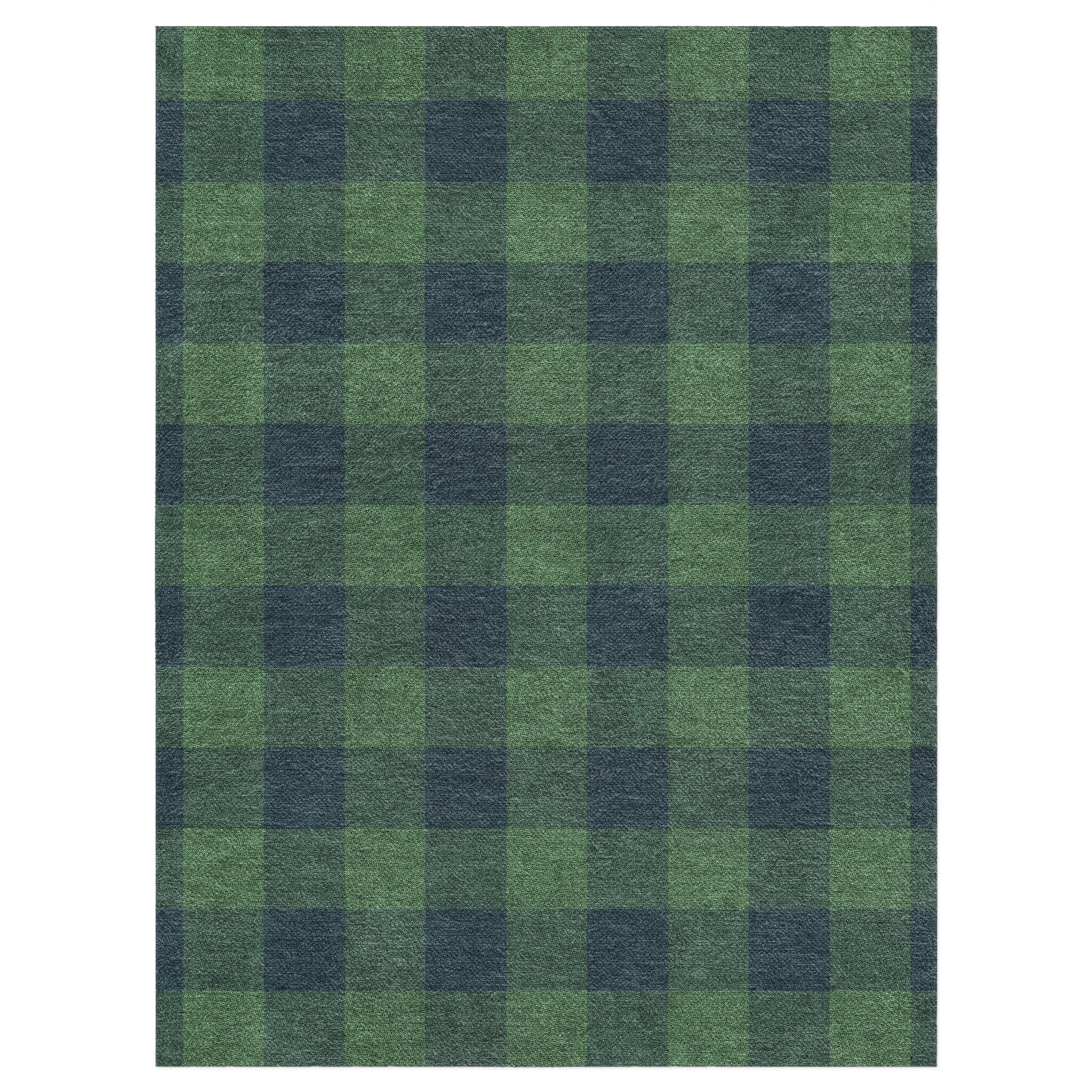 Buffalo Plaid Green & Navy in 9' x 12' Size