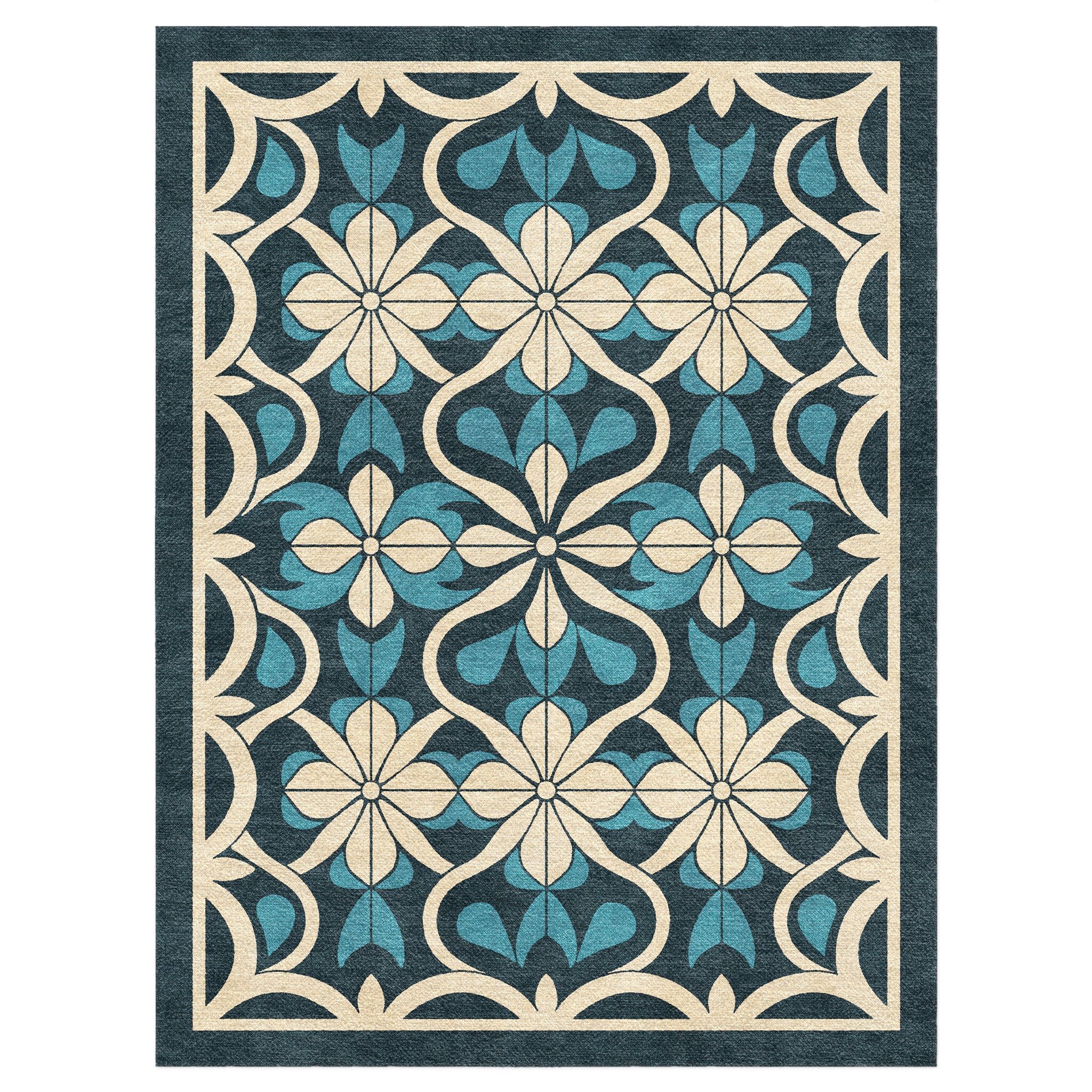 Mattheo Blue & Ivory in 12x9ft Size