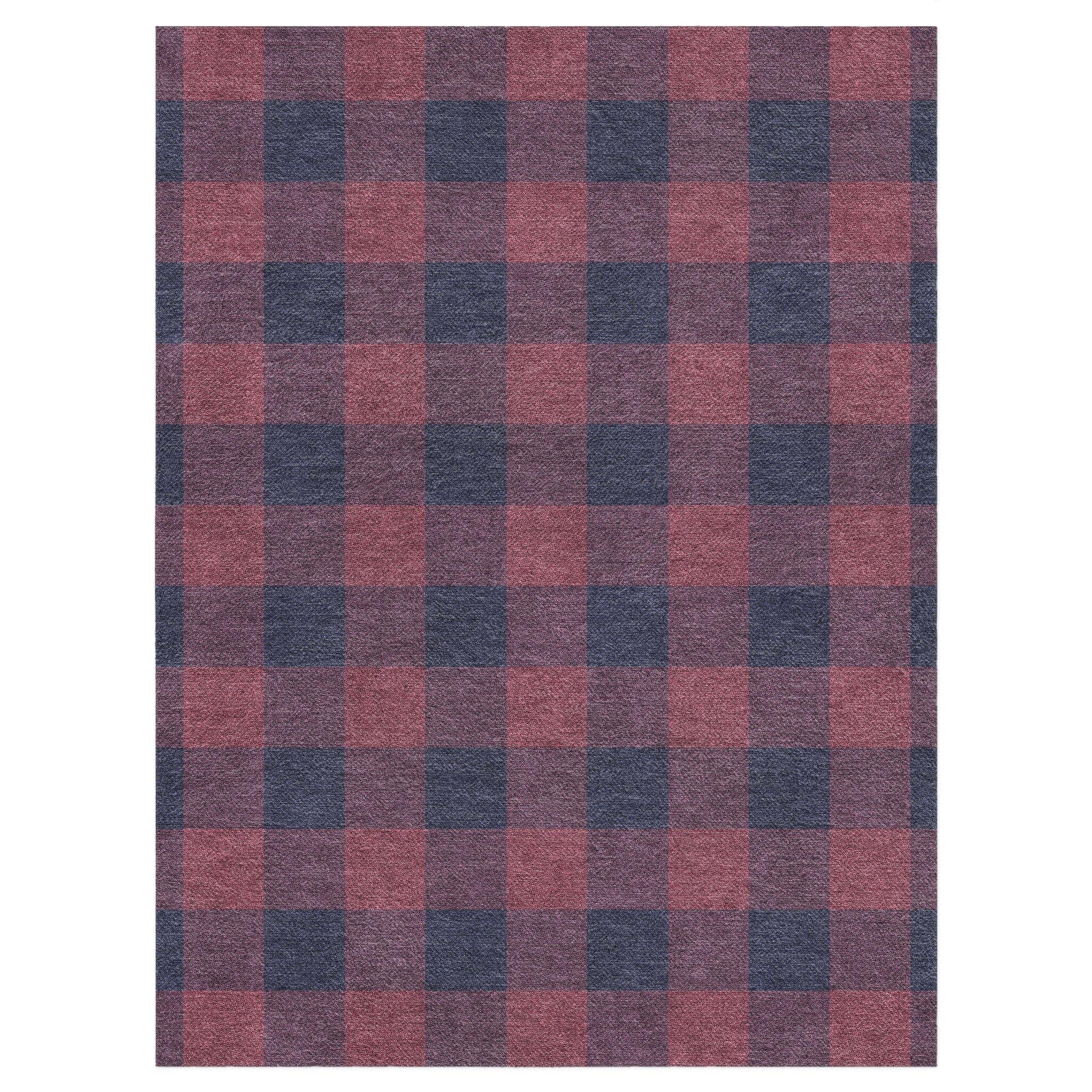 Buffalo Plaid Maroon & Navy in 9' x 12' Size