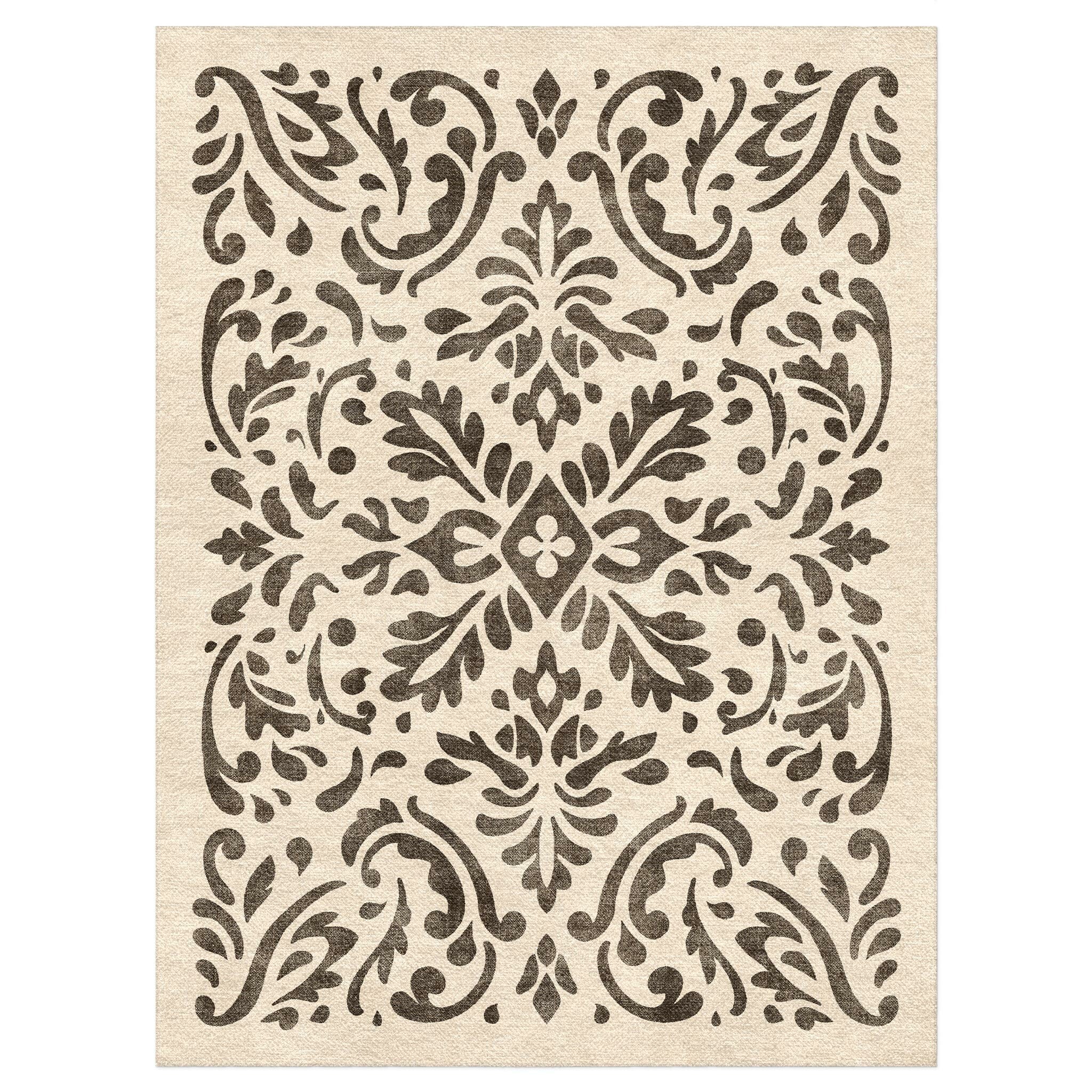 Floranna Ivory & Black in 9' x 12' Size