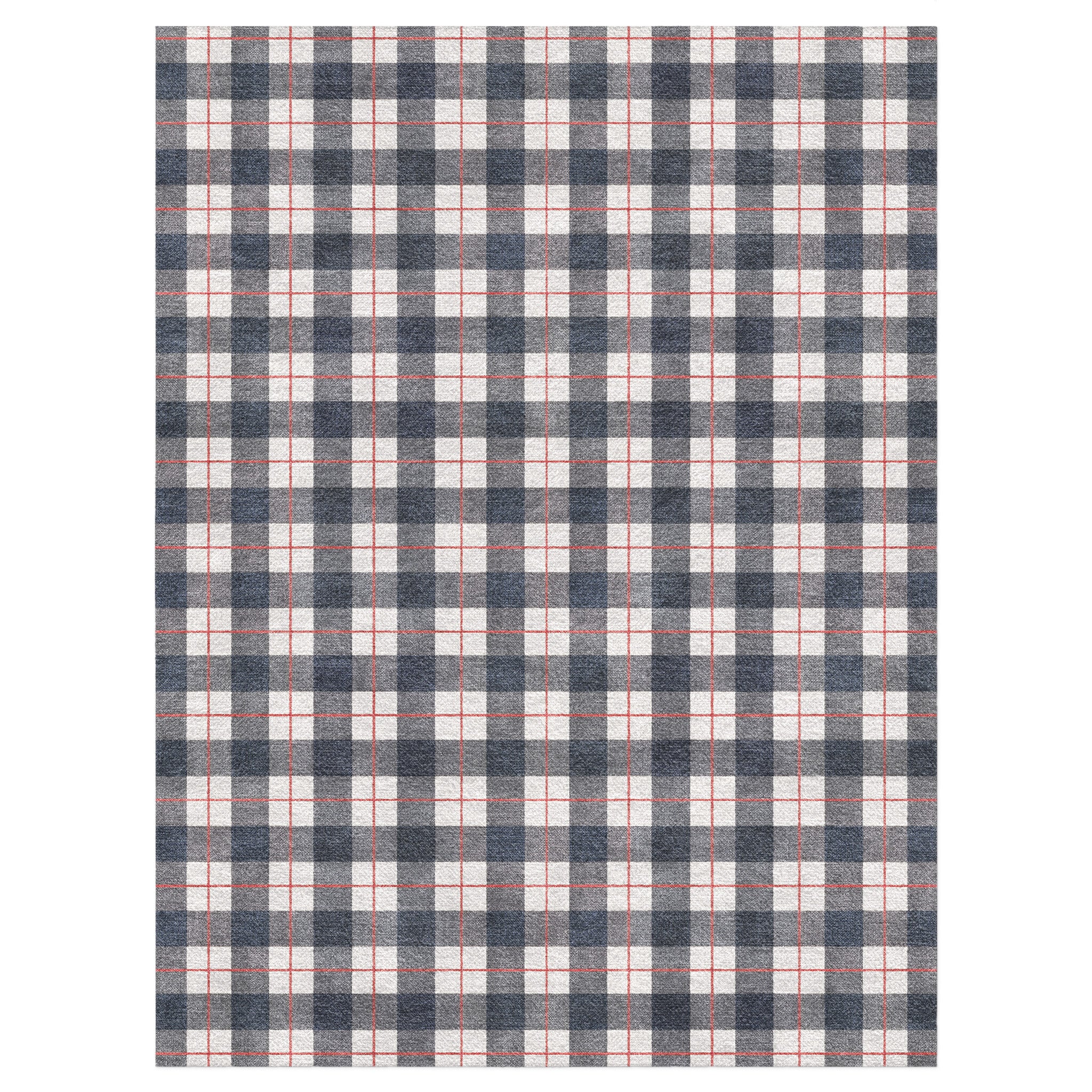 Wallace Plaid Navy & Red in 12x9ft Size