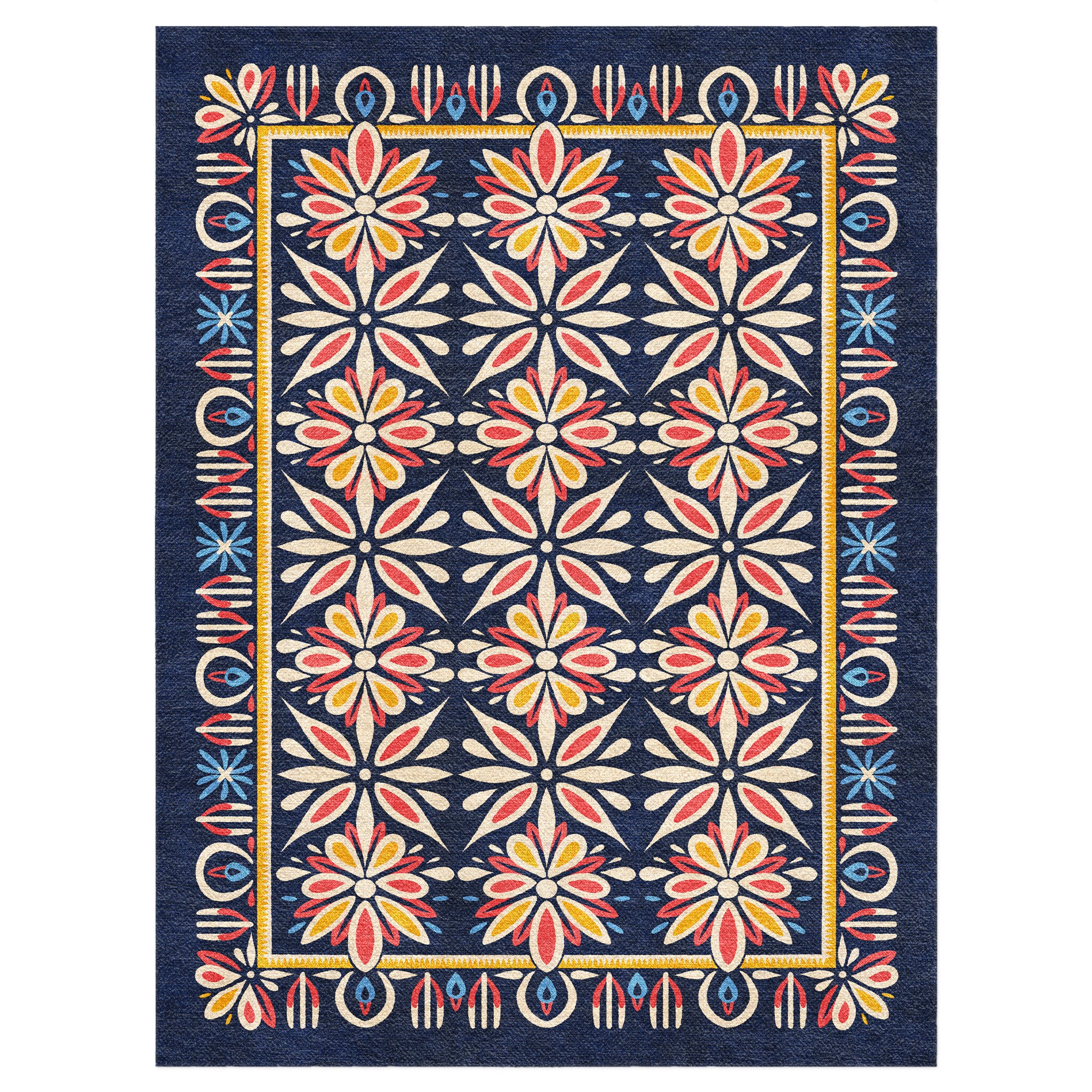 Jasmina Navy Multicolor in 12x9ft Size