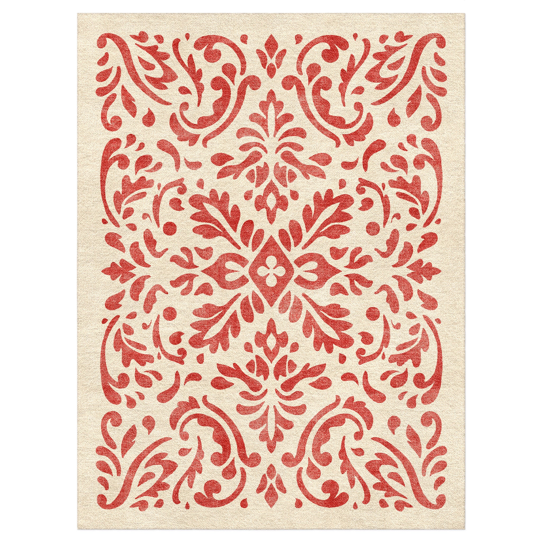 Floranna Ivory & Red in 9' x 12' Size