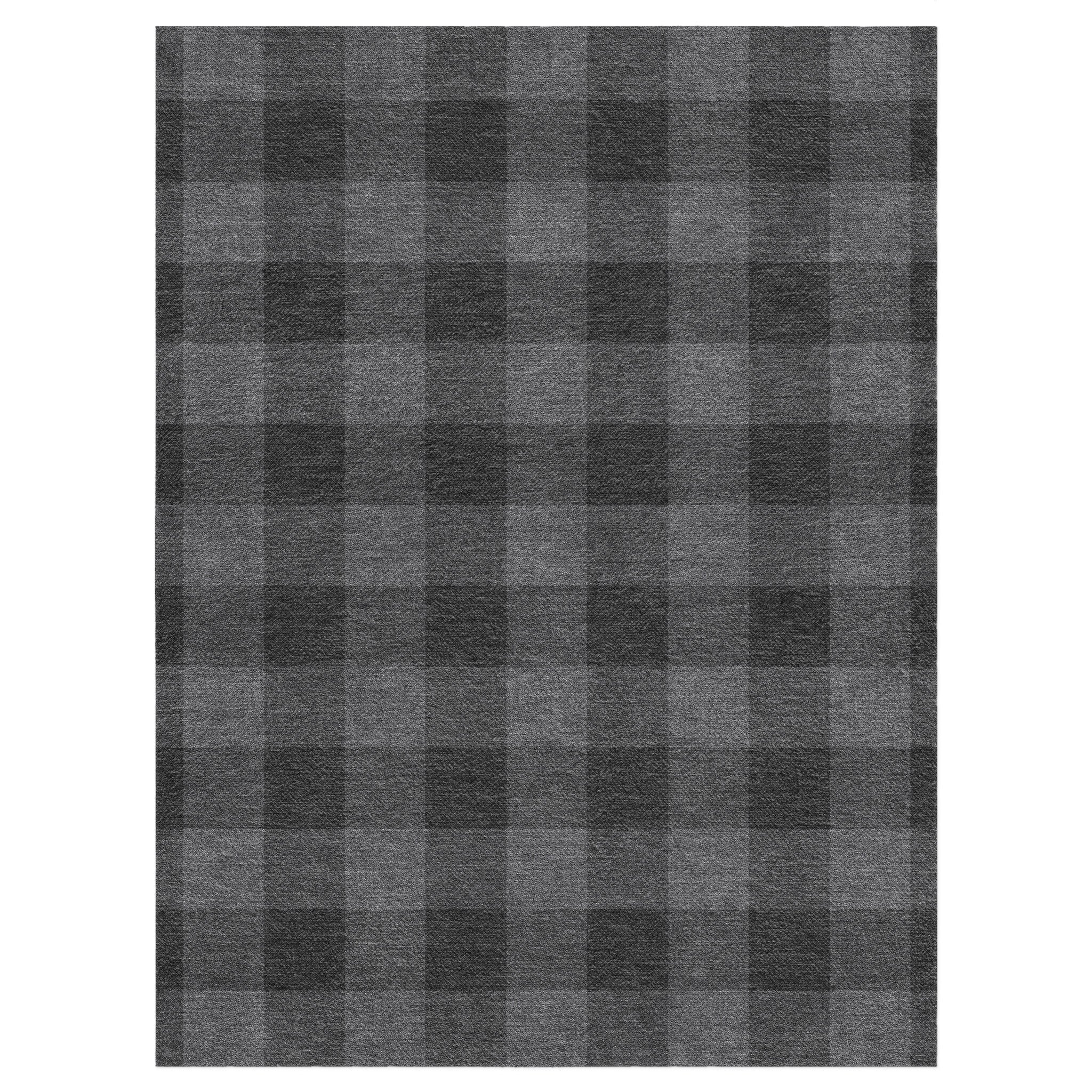 Buffalo Plaid Charcoal Black in 9' x 12' Size