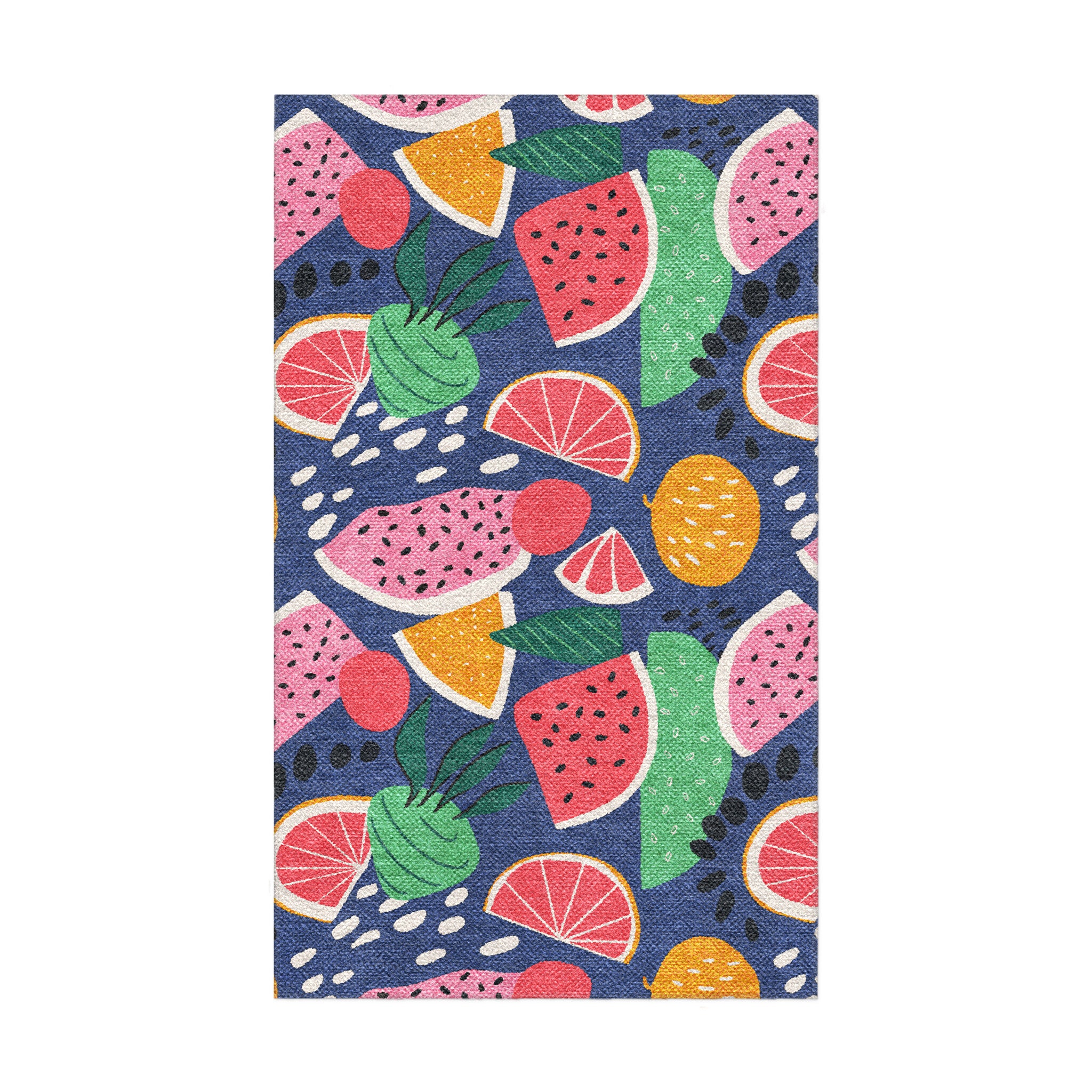 Summer Melon Navy Multicolor in 18x30in Size