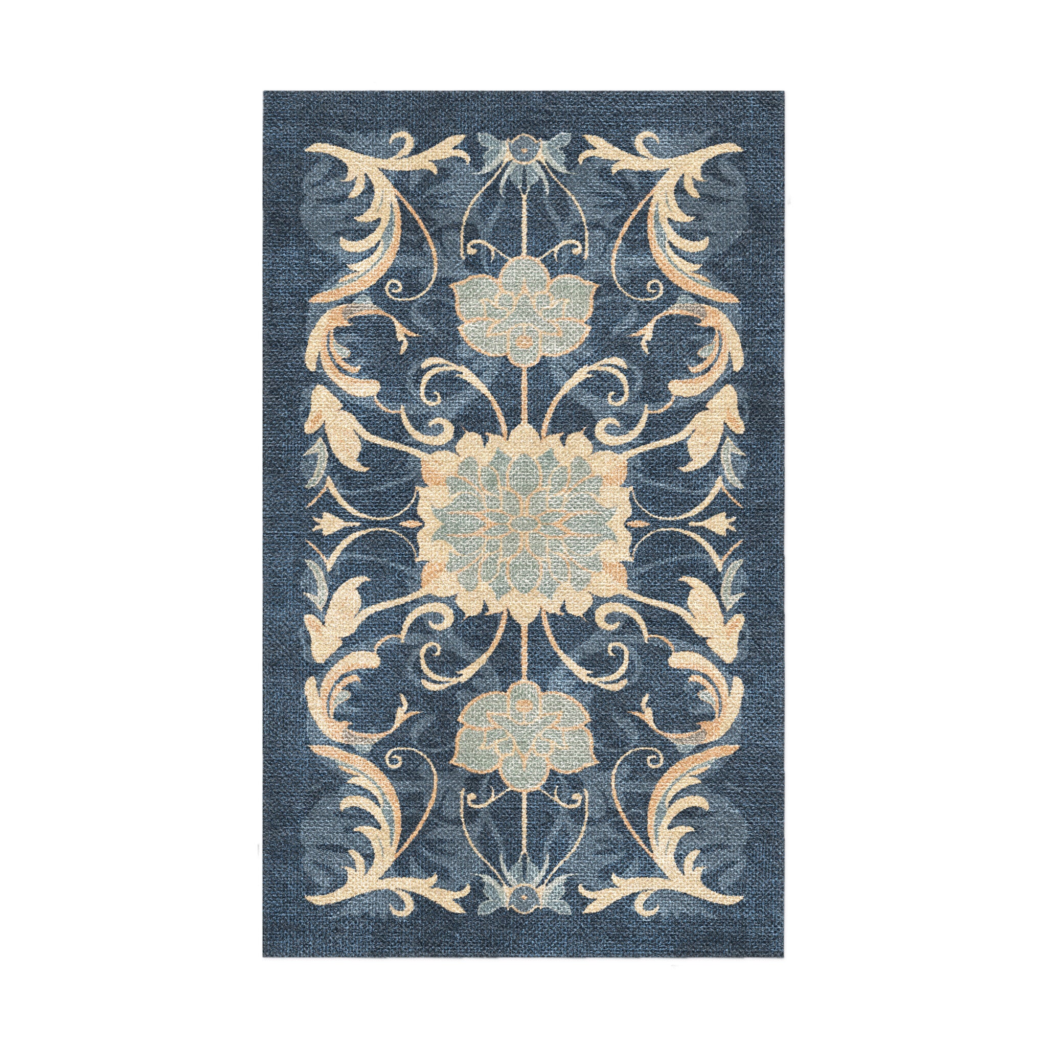 Belinda Navy & Ivory in 1.5' x 2.5' Size