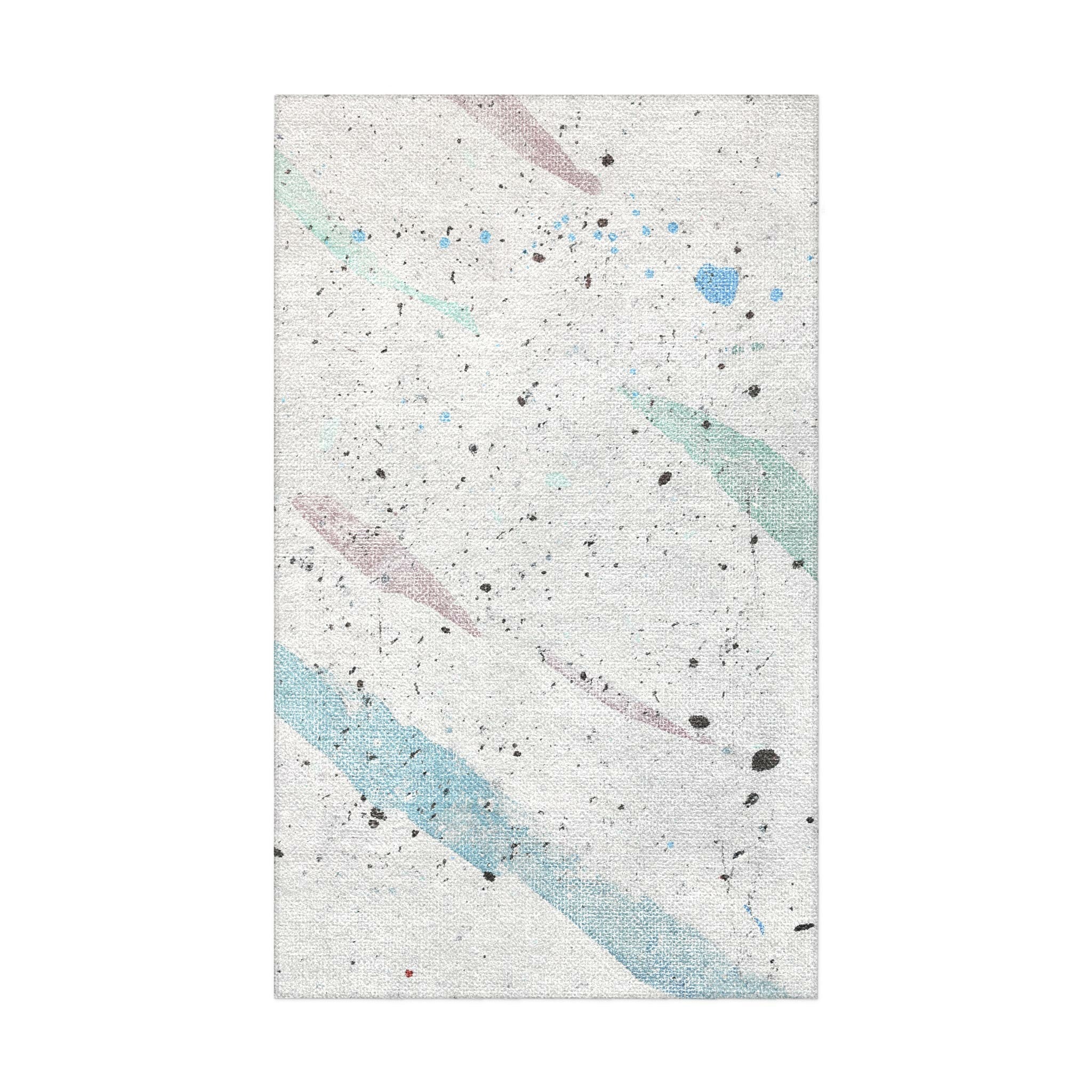 Stephanie Ivory Cool Splatter in 1.5' x 2.5' Size