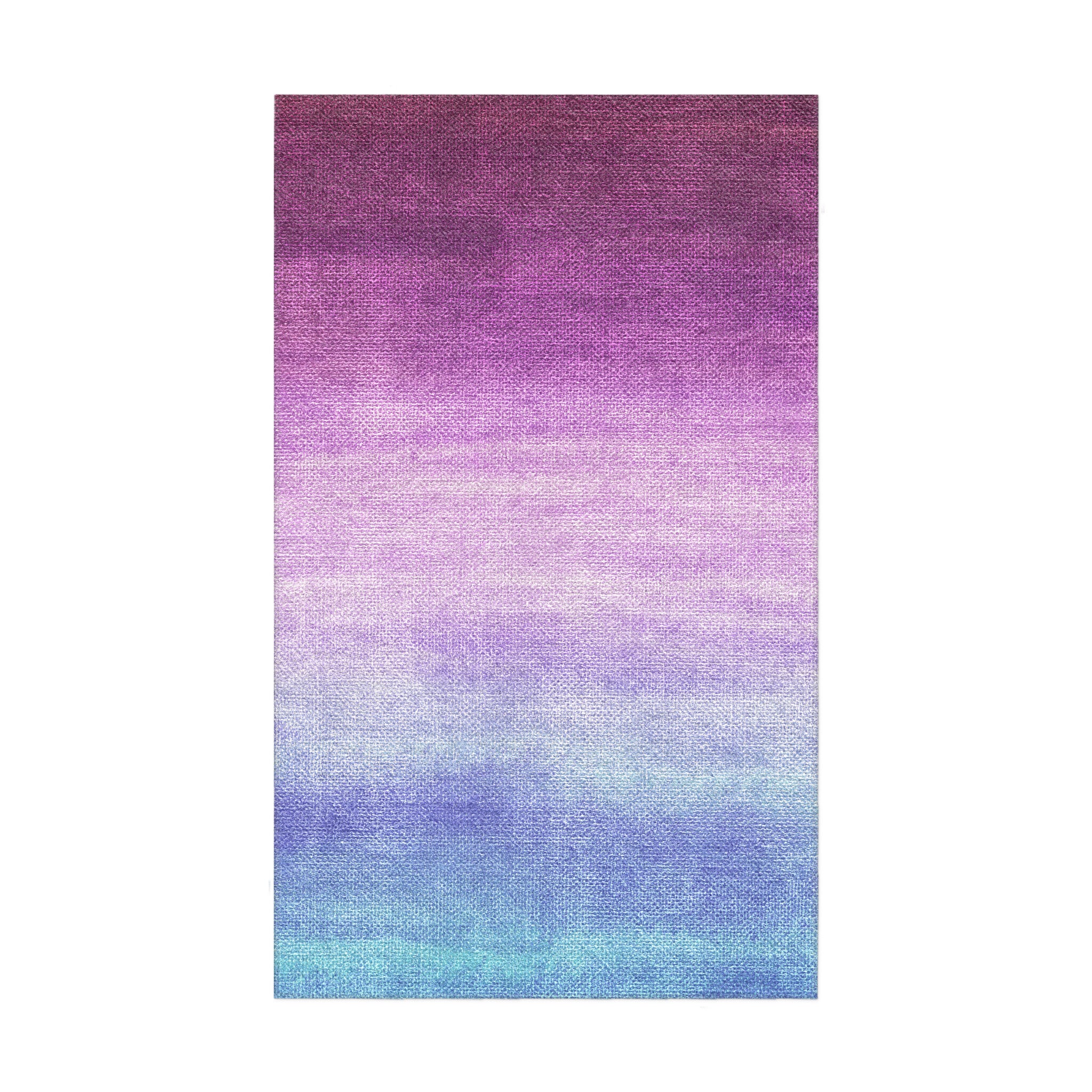 Imogen Watercolor Blue & Purple Ombre in 18x30in Size