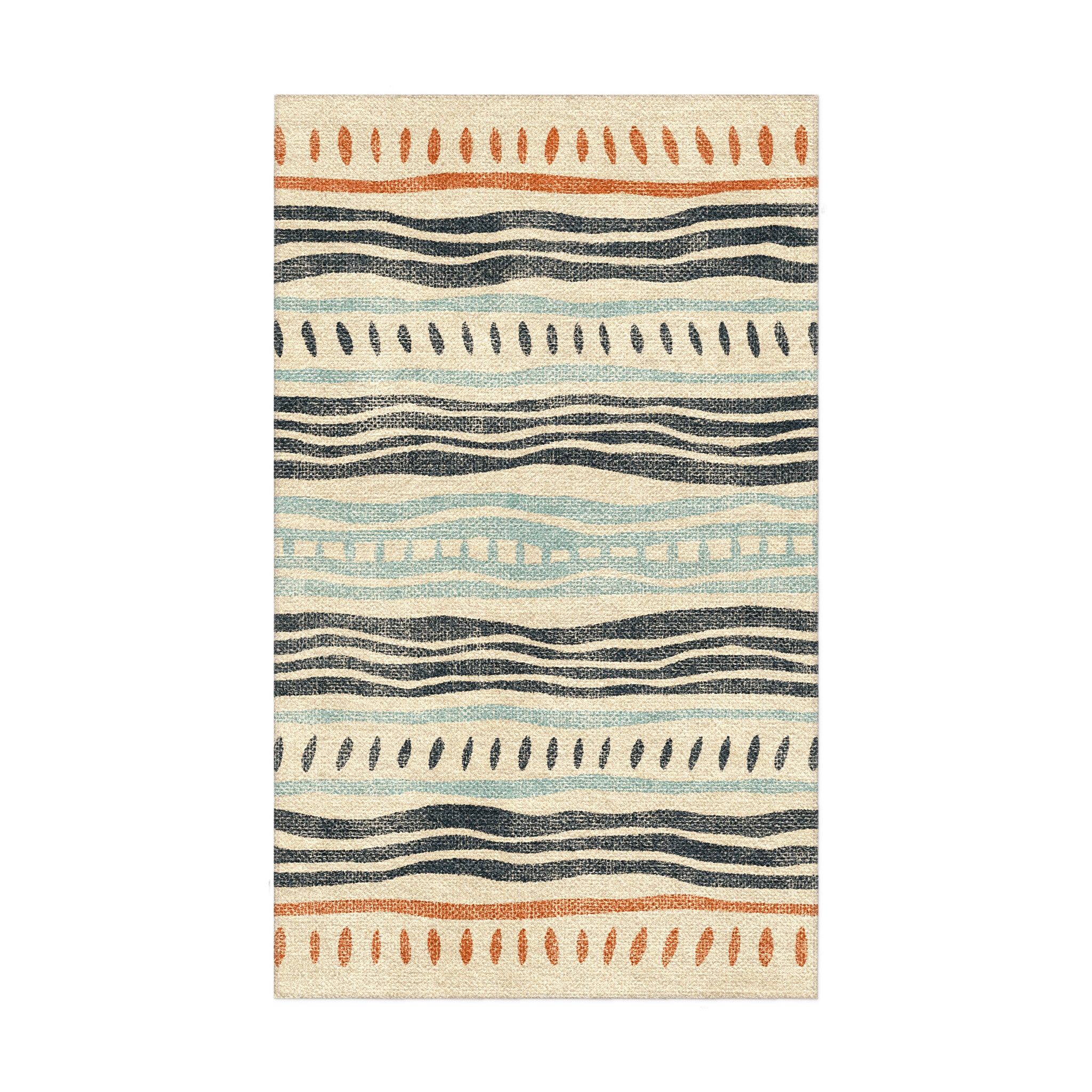 Delsin Blue & Orange in 1.5' x 2.5' Size