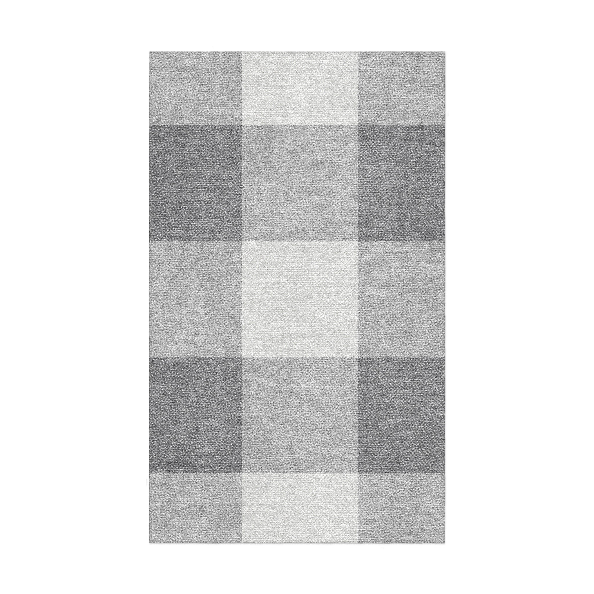 Buffalo Plaid Light Grey in 1.5' x 2.5' Size