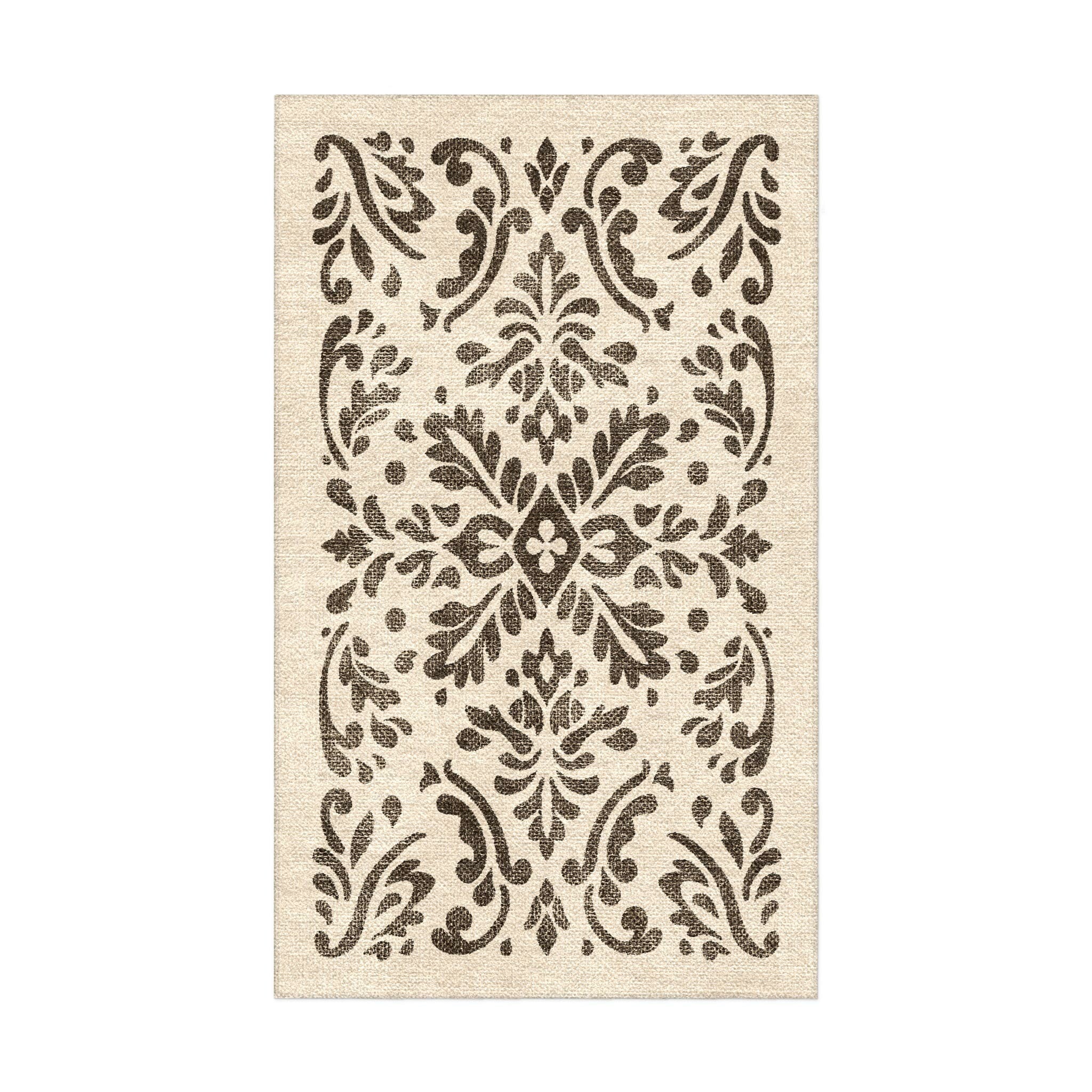 Floranna Ivory & Black in 1.5' x 2.5' Size