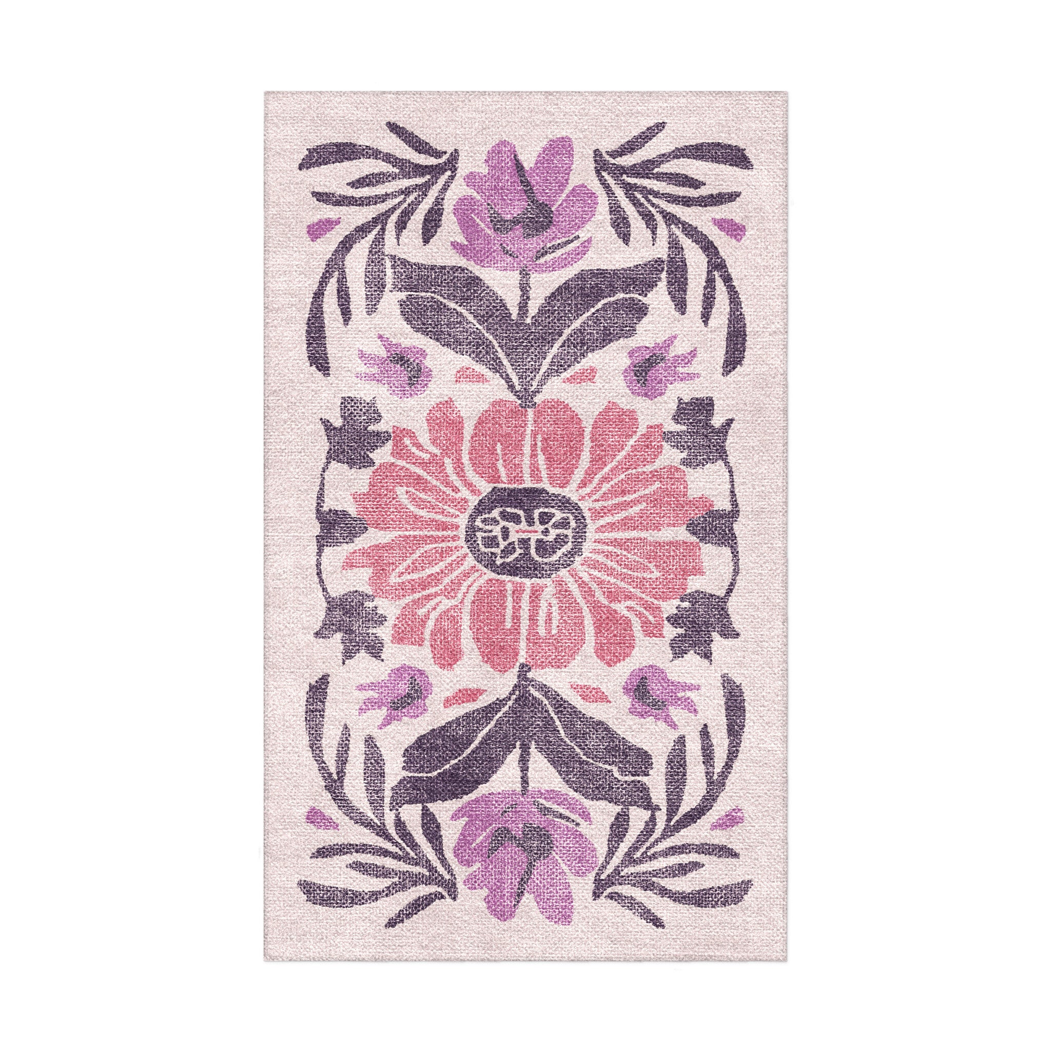 Corriana Pink & Purple in 1.5' x 2.5' Size