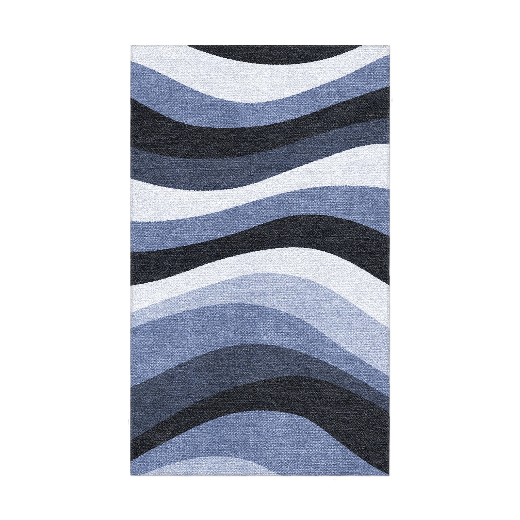 Sinuous Navy Monochrome in 18x30in Size