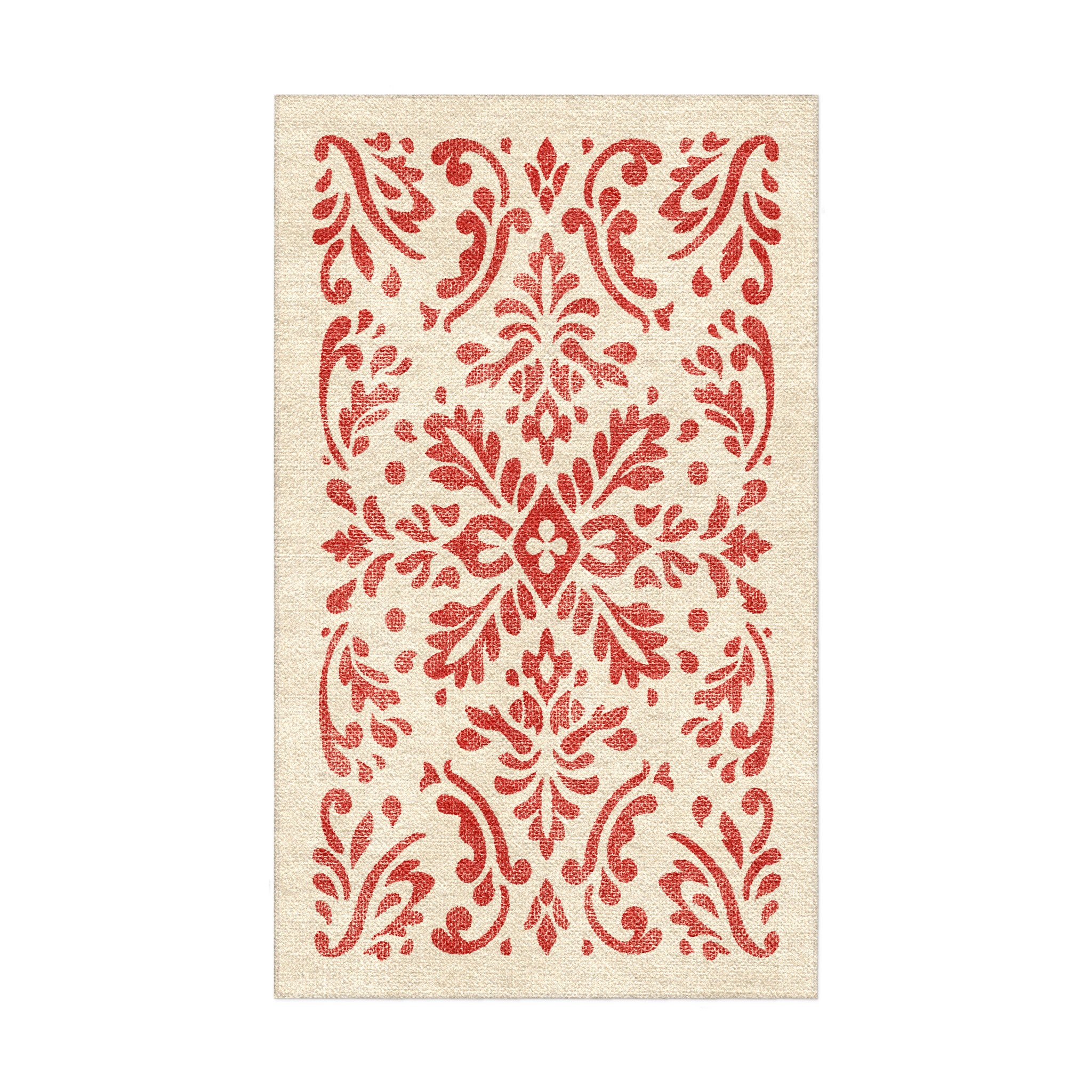 Floranna Ivory & Red in 1.5' x 2.5' Size