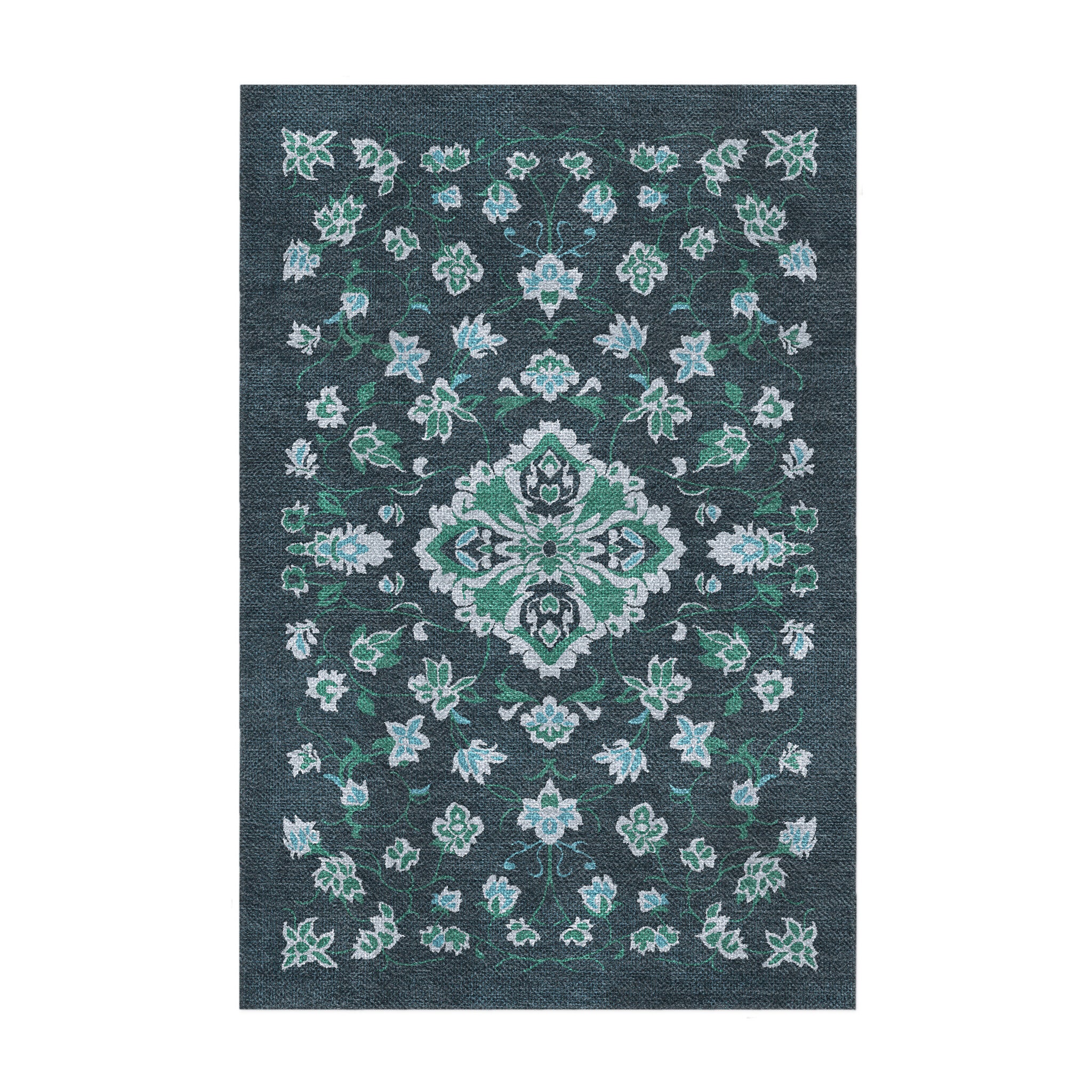 Fenwick Navy & Green in 2' x 3' Size