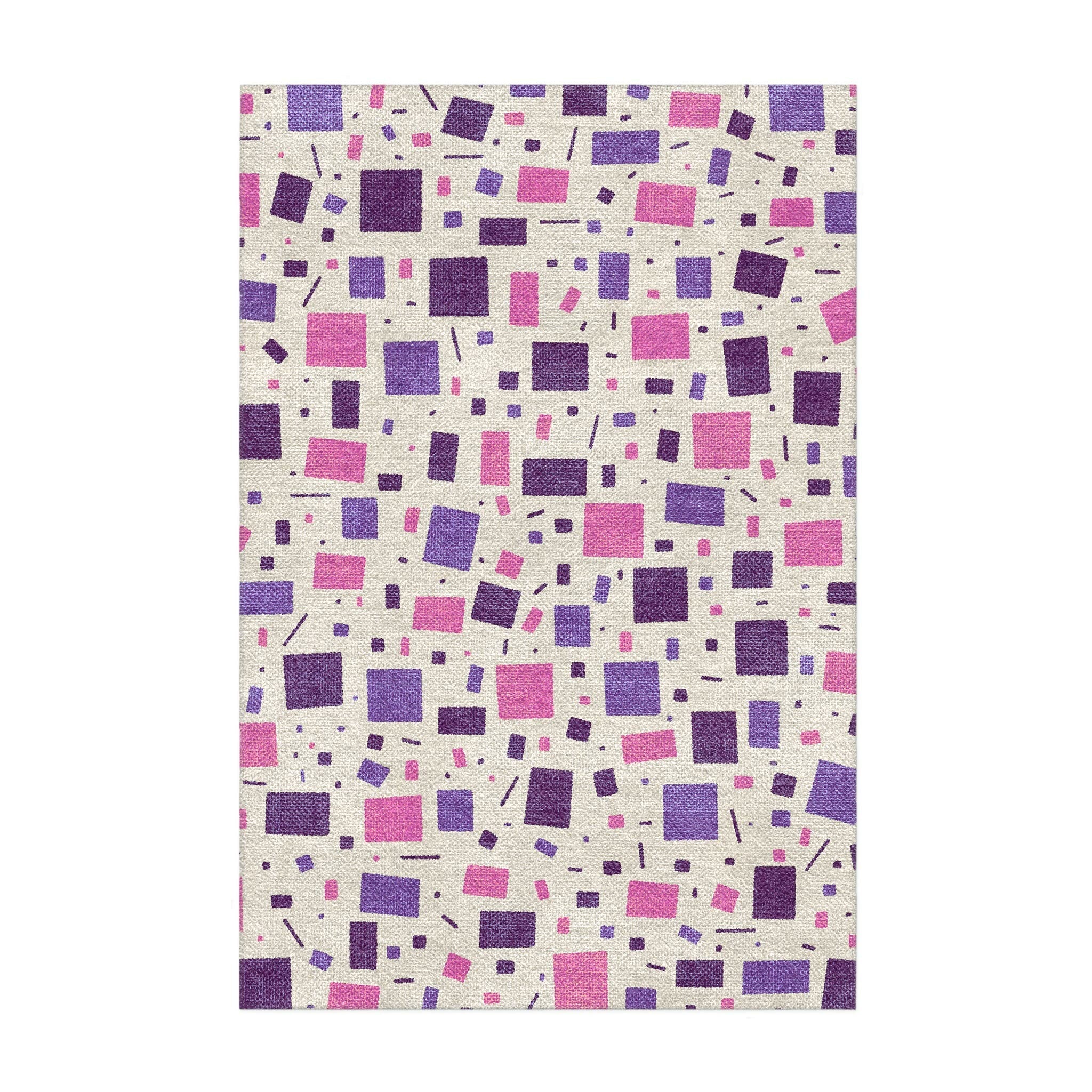 Geometric Confetti Purple in 2' x 3' Size