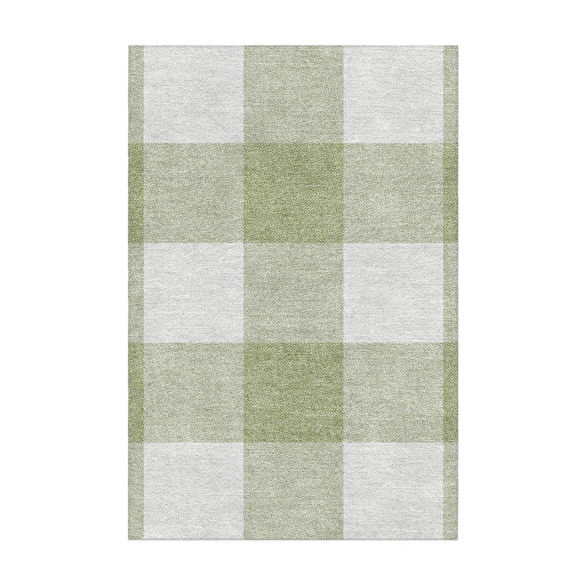 Buffalo Plaid Light Sage in 2' x 3' Size